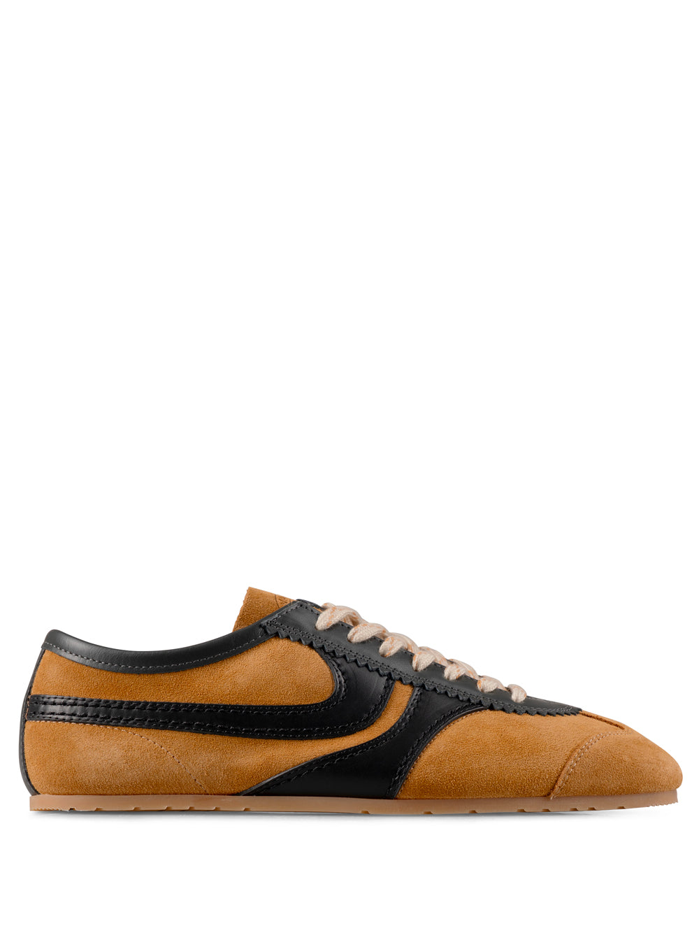 DRIES VAN NOTEN Double Lacing Suede Sneakers with Leather Inserts for Men