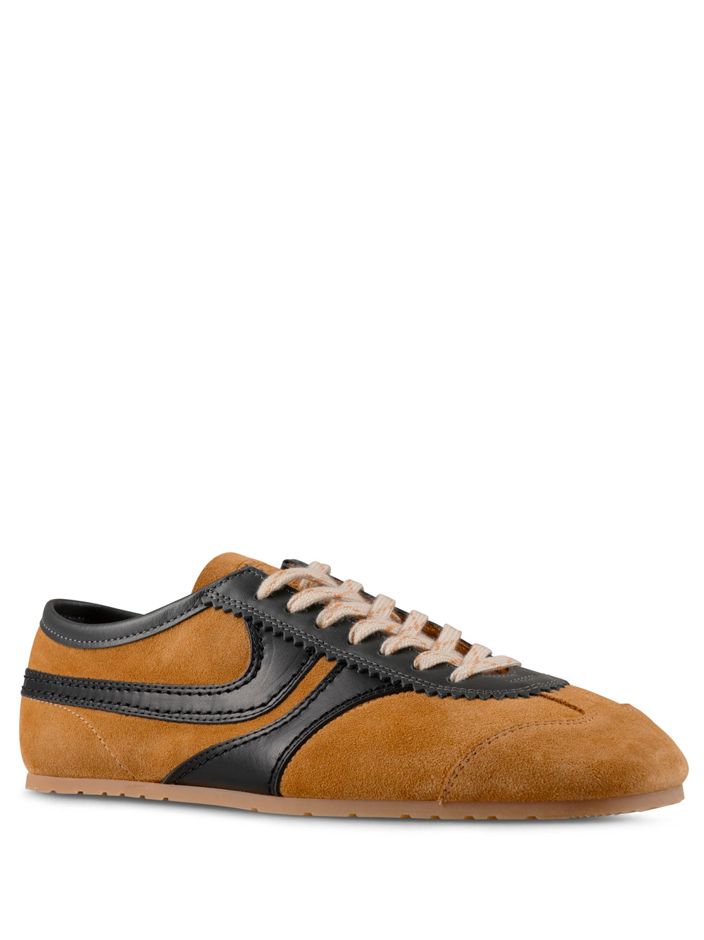 DRIES VAN NOTEN Double Lacing Suede Sneakers with Leather Inserts for Men