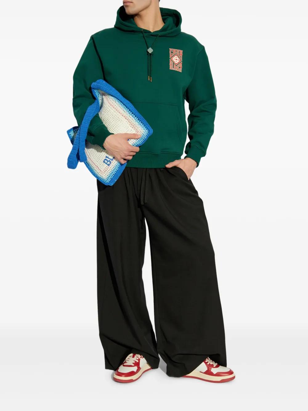 CASABLANCA Gothic Stacked Logo Hoodie