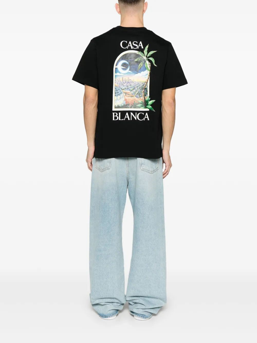CASABLANCA Men's Night Black Classic T-Shirt