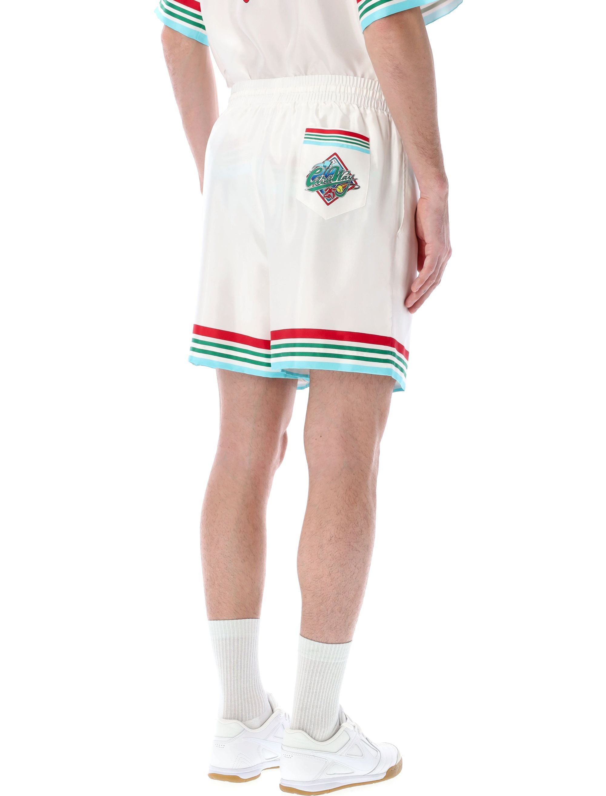 CASABLANCA Silk World Series Shorts - Size L