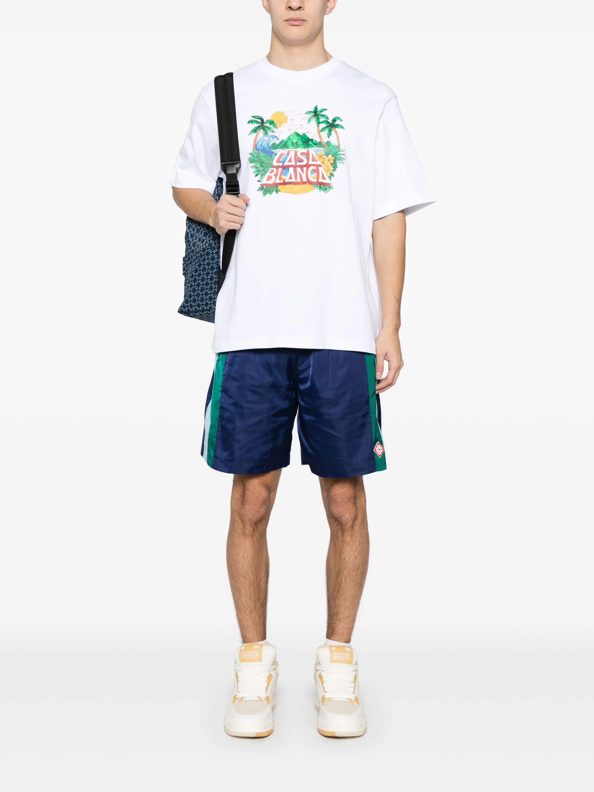 CASABLANCA Pleated Nylon Sports Shorts for Men