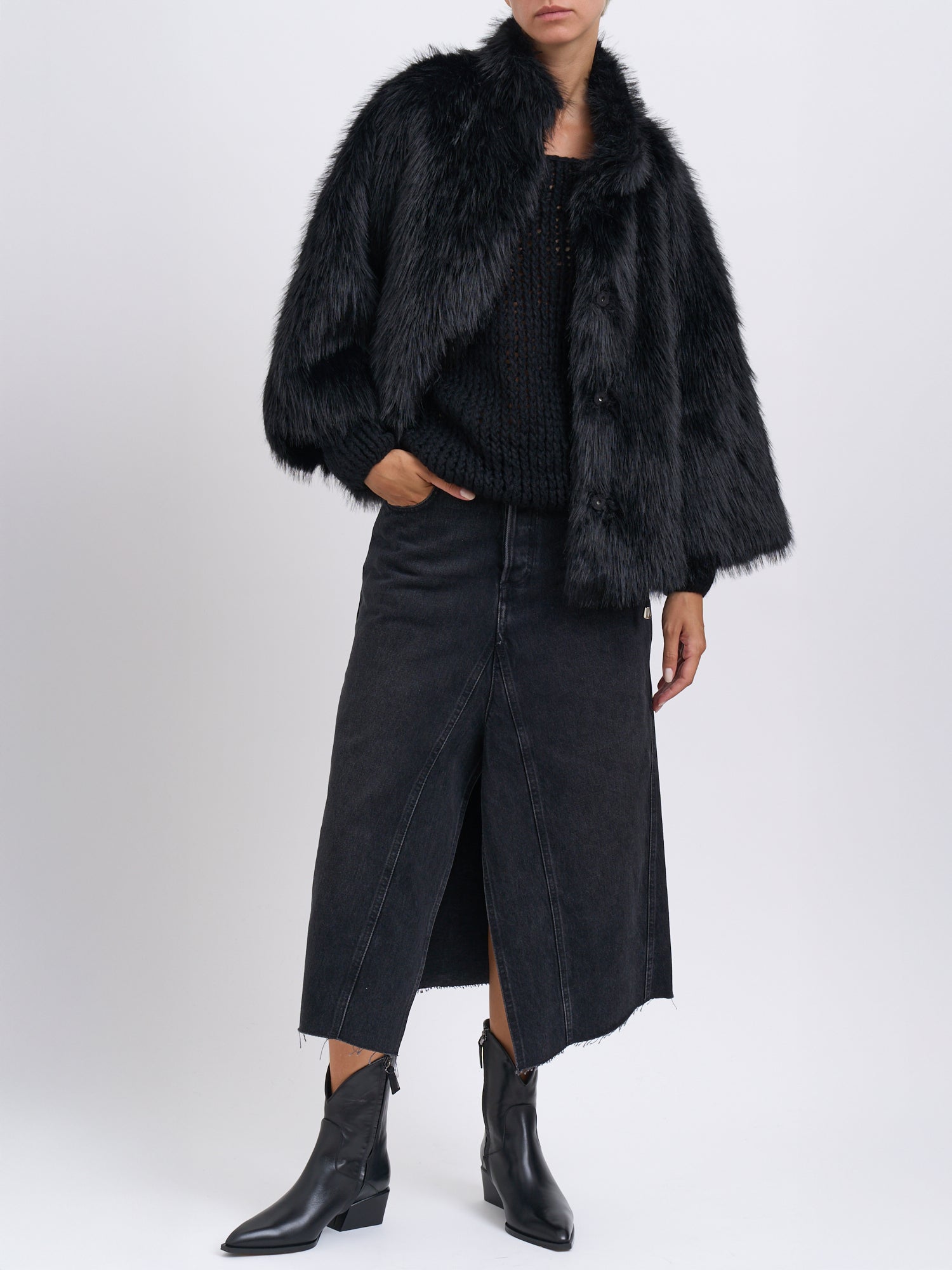 SWORD Faux Fur Jacket for Women