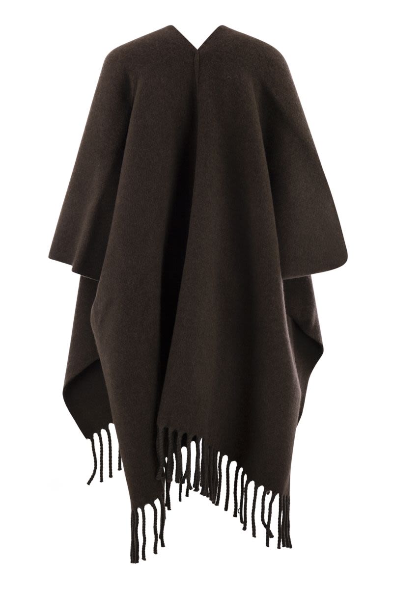 BRUNELLO CUCINELLI Reversible Double Knit Poncho - Women's Outerwear