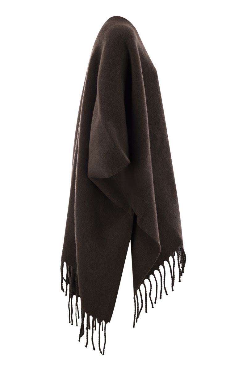 BRUNELLO CUCINELLI Reversible Double Knit Poncho - Women's Outerwear