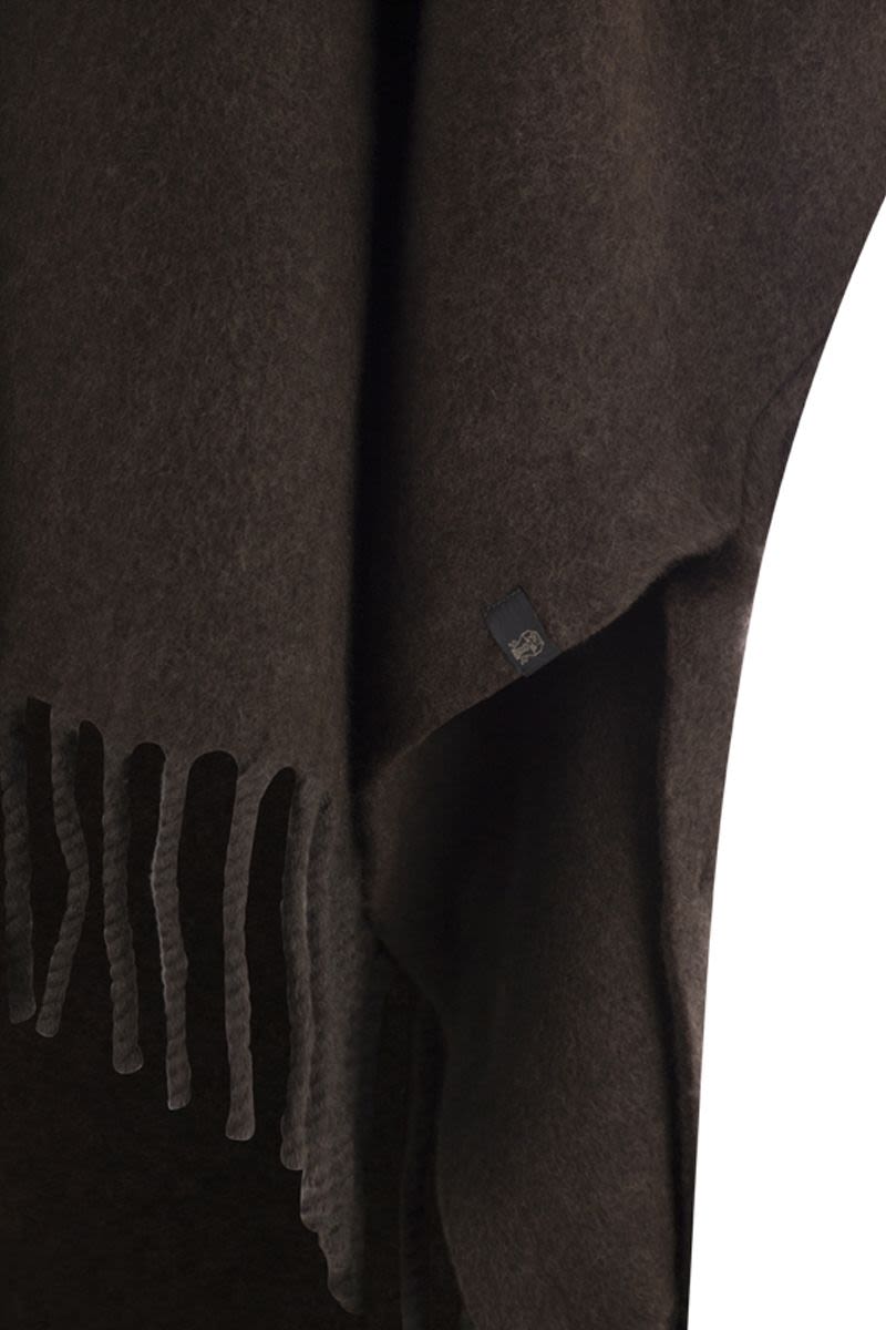 BRUNELLO CUCINELLI Reversible Double Knit Poncho - Women's Outerwear