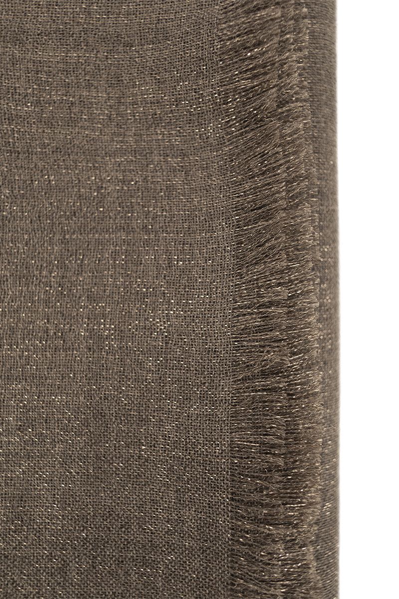 BRUNELLO CUCINELLI Sparkling Cashmere and Silk Scarf 90 x 120 CM