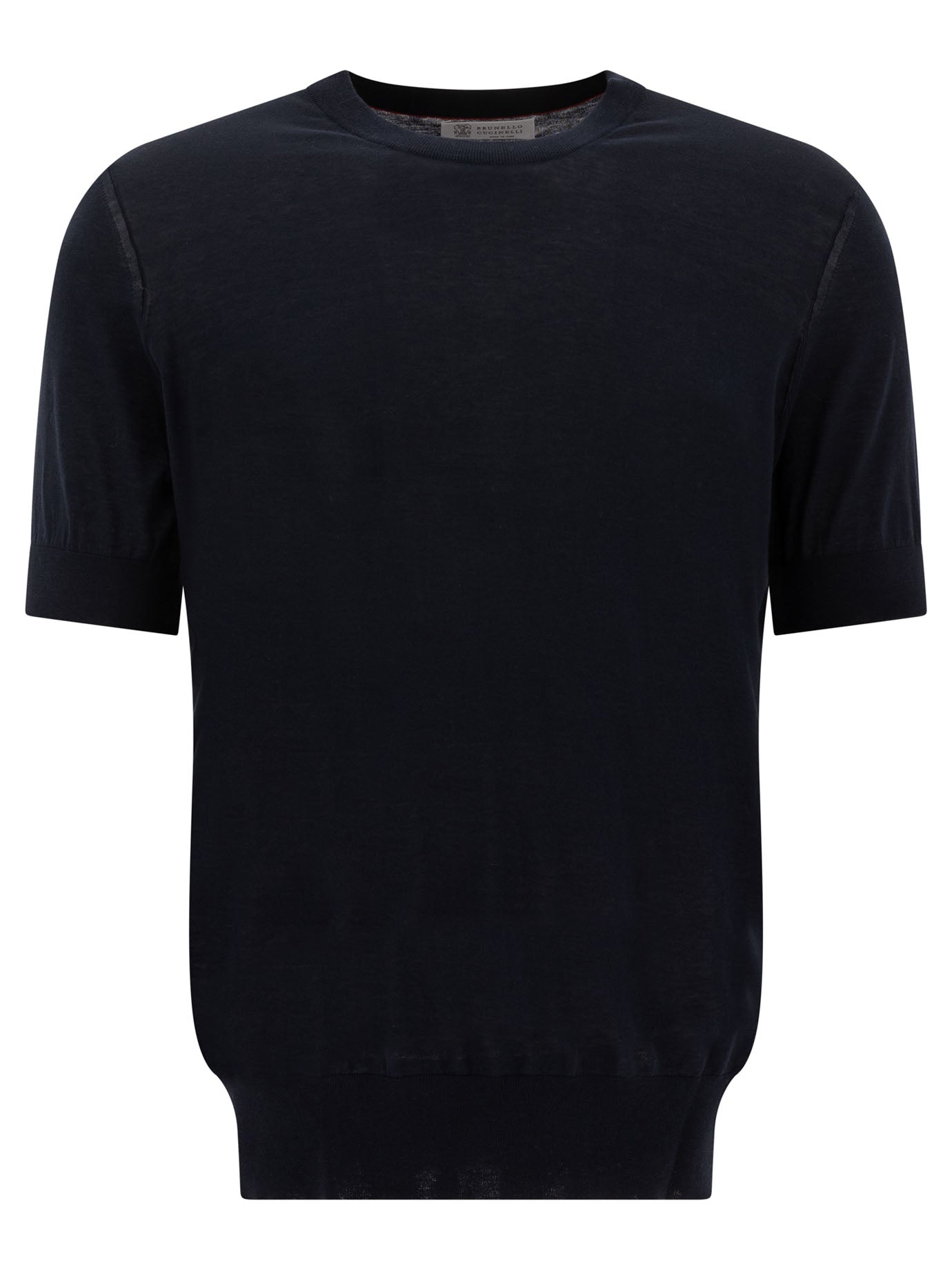 BRUNELLO CUCINELLI Fine Knit T-shirt in Luxurious Blend for Men
