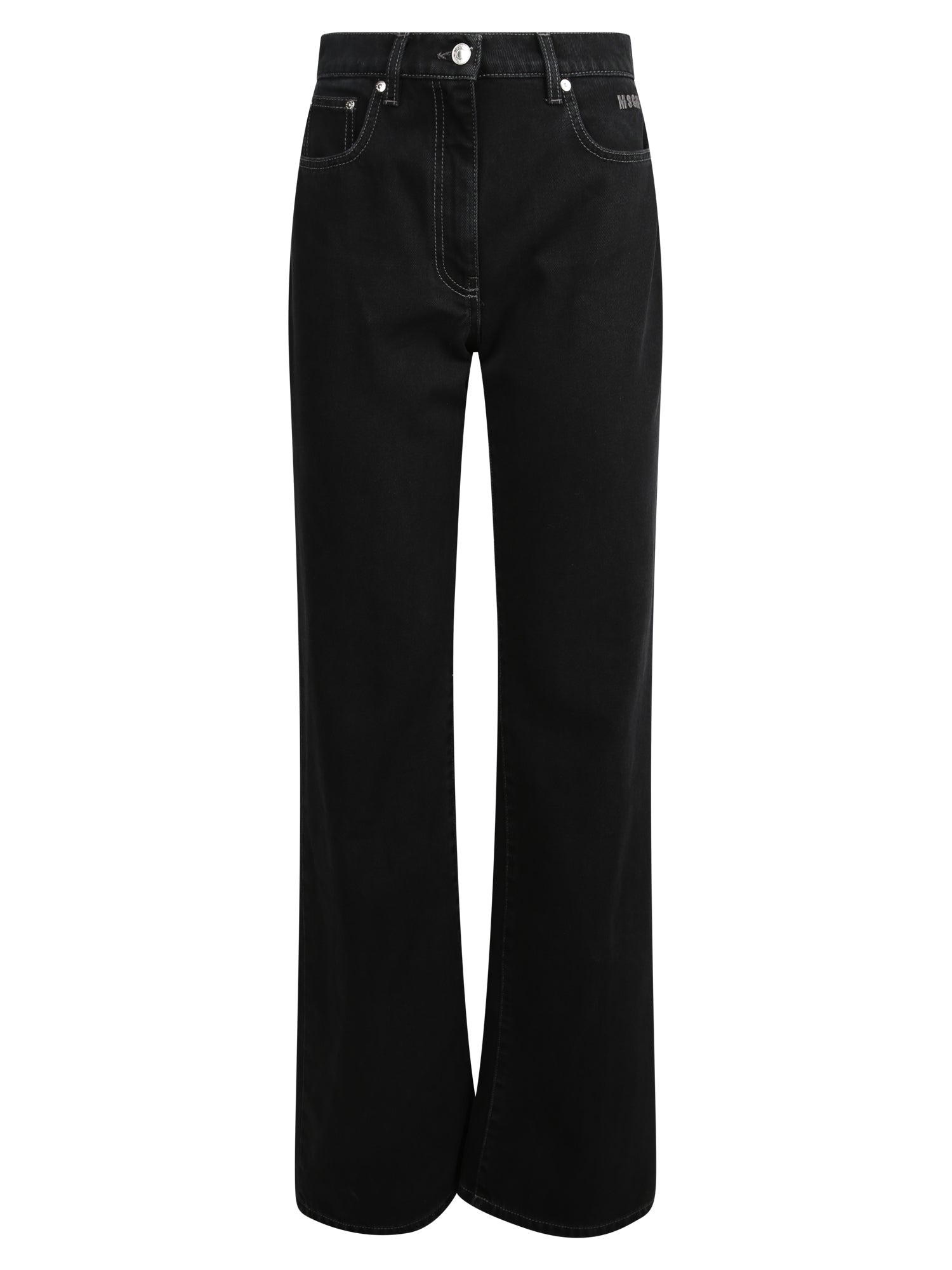 MSGM High Waist Wide Leg Jeans