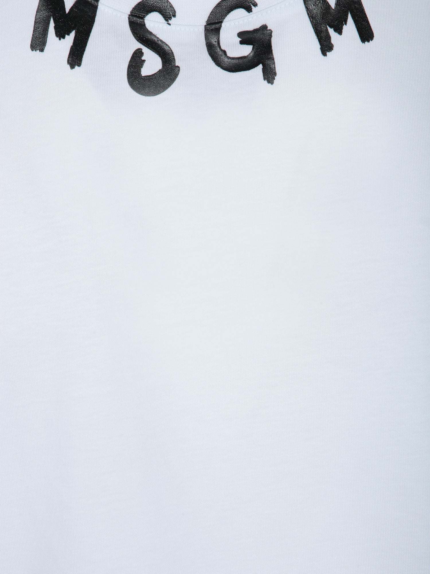 MSGM Men's Short Sleeve T-Shirt with Distinctive Logo