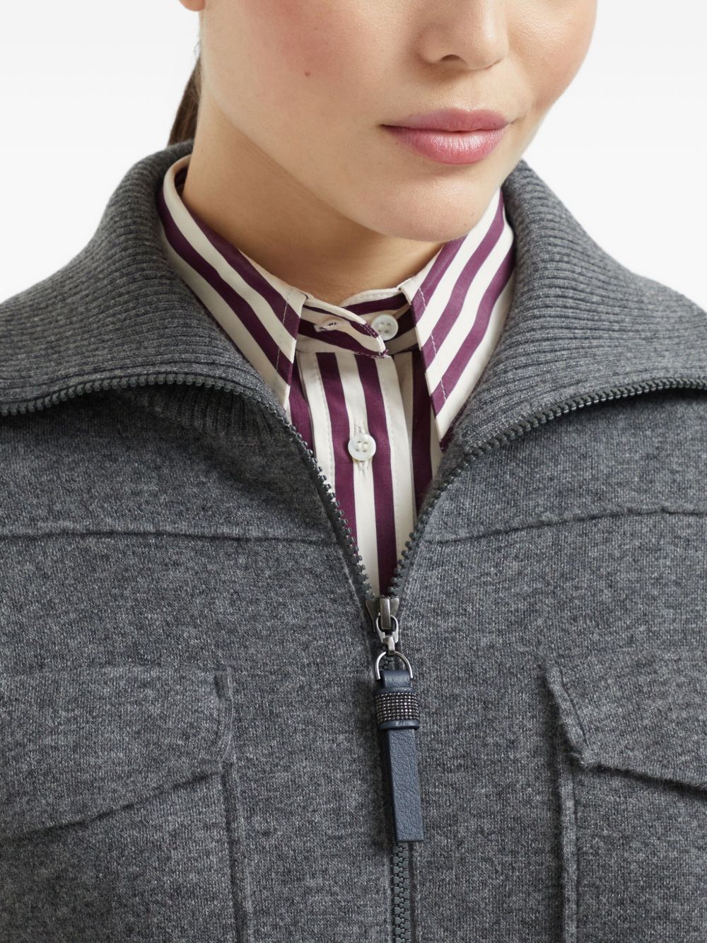 BRUNELLO CUCINELLI Cashmere Zipped Cardigan for Women