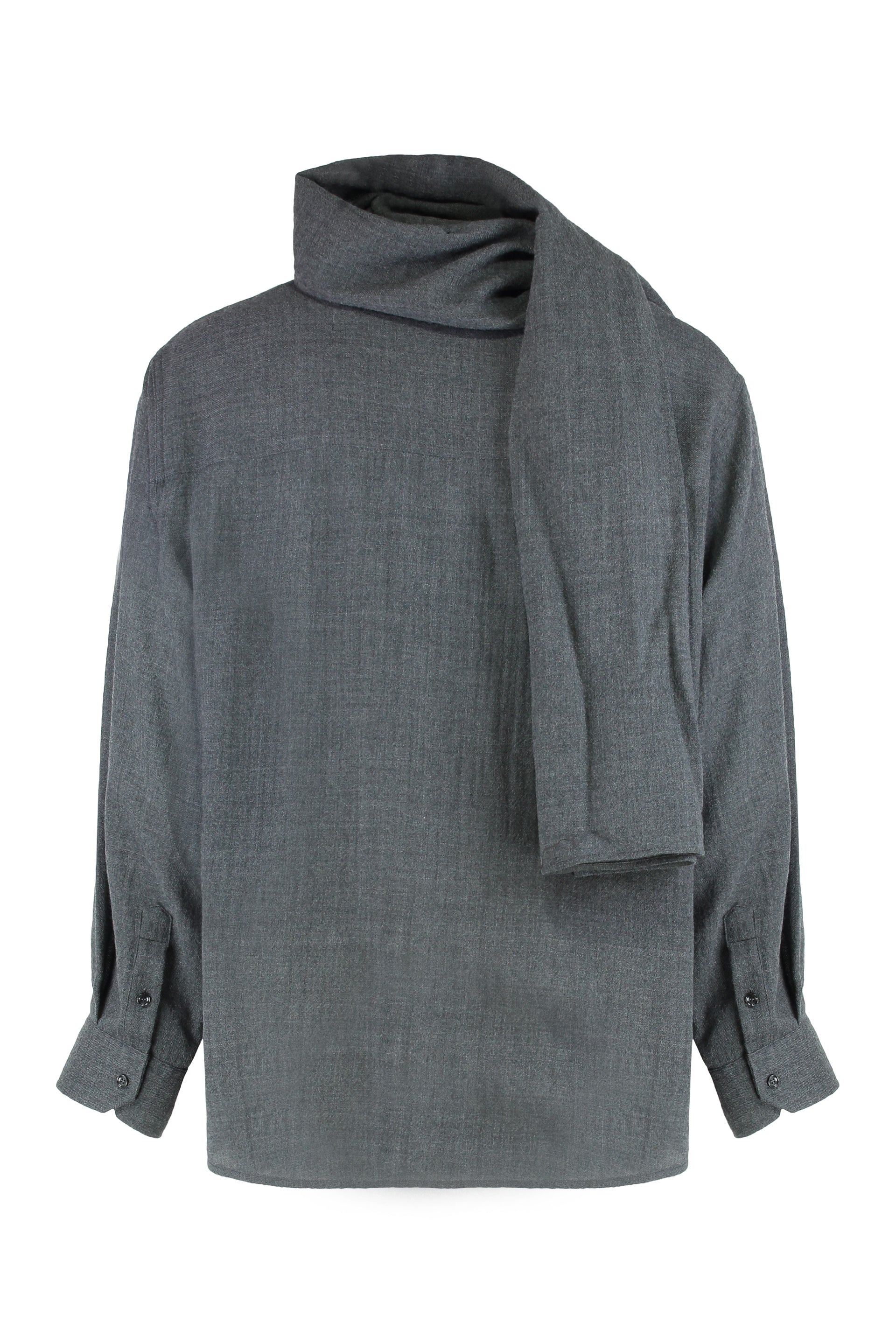 DARKPARK George Shirt with Detachable Wool Scarf