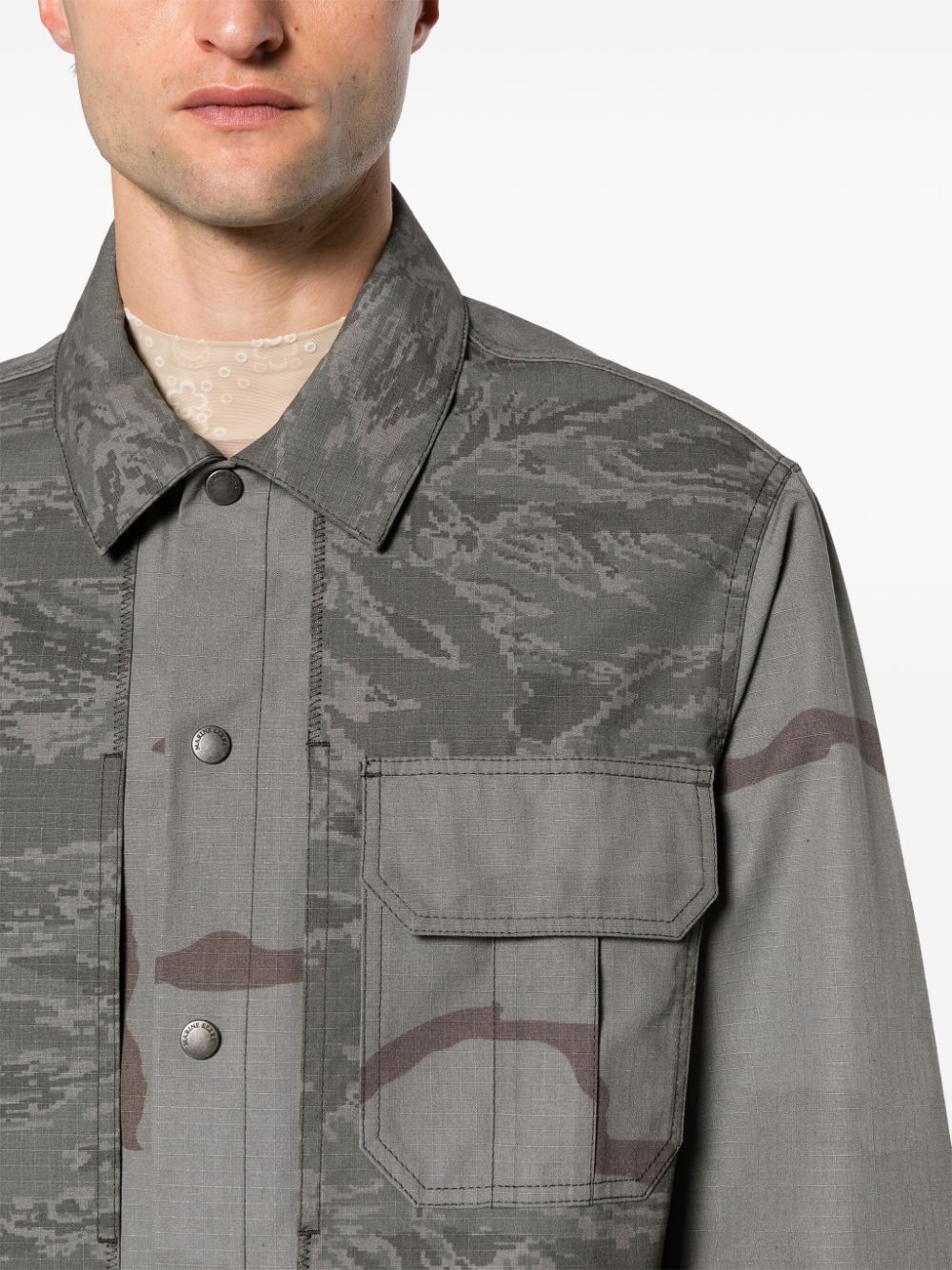 MARINE SERRE Camouflage Print Overshirt - SS24