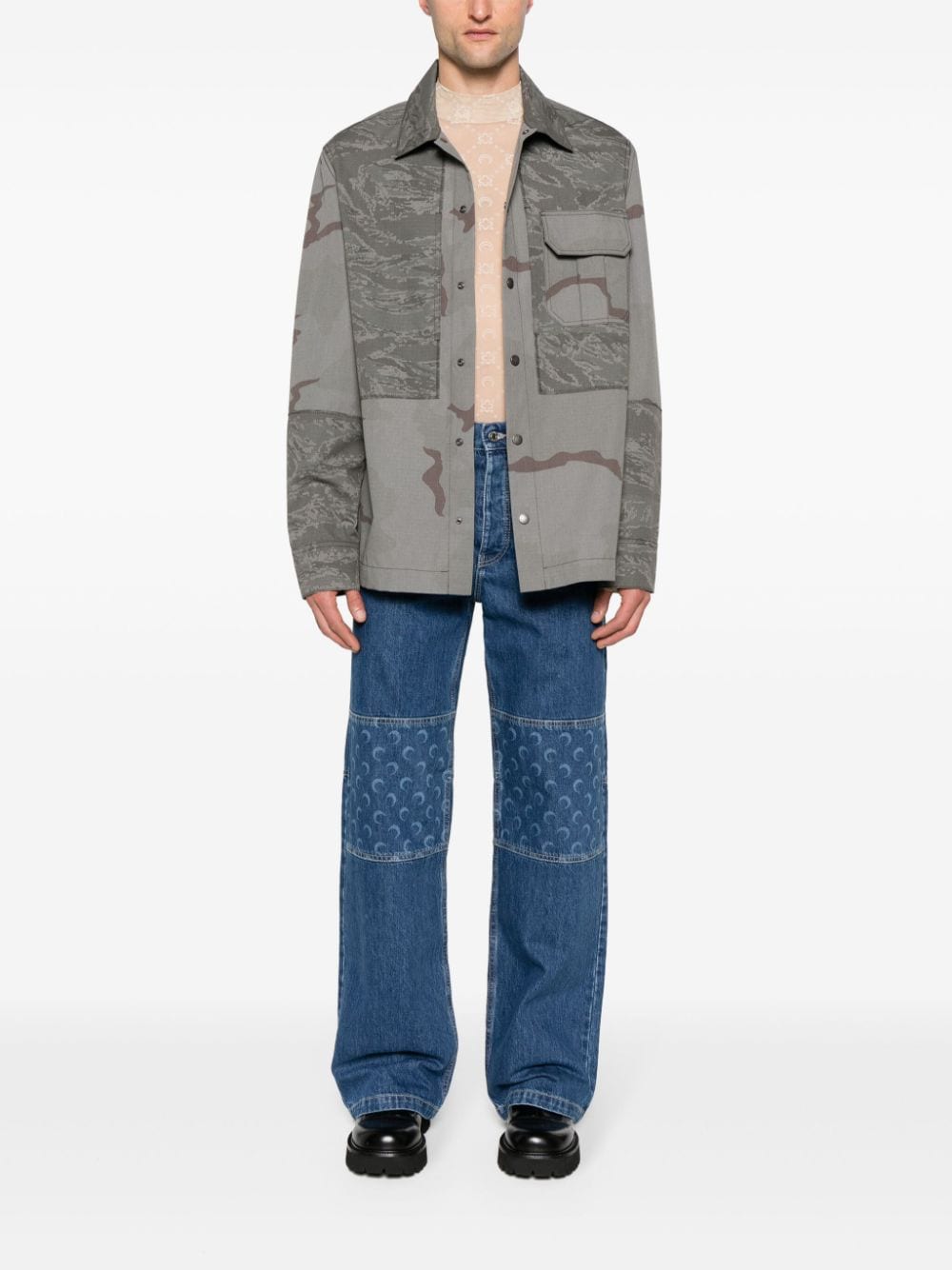 MARINE SERRE Camouflage Print Overshirt - SS24