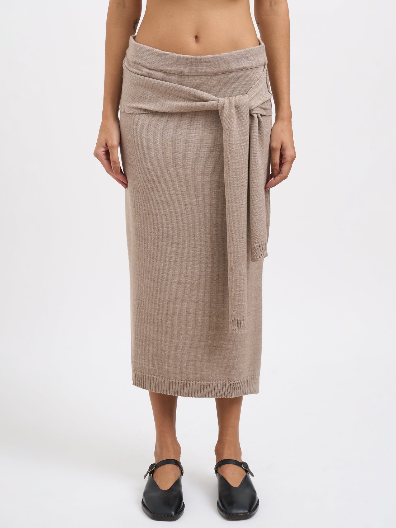 LEMAIRE Slim Fit Midi Trompe-L'œil Skirt