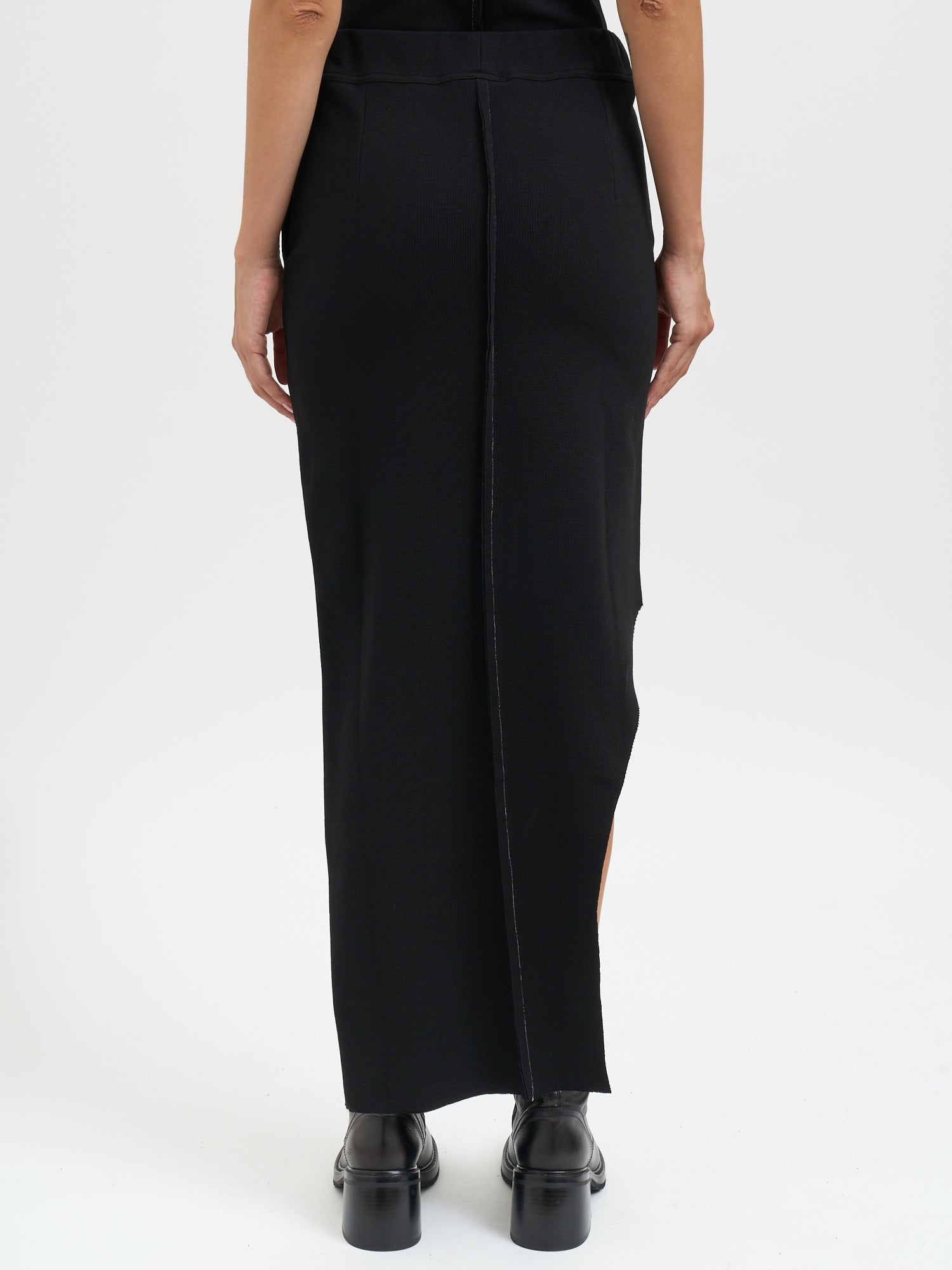 THOM KROM Long Cotton Skirt with Drawstring Waist - Size S