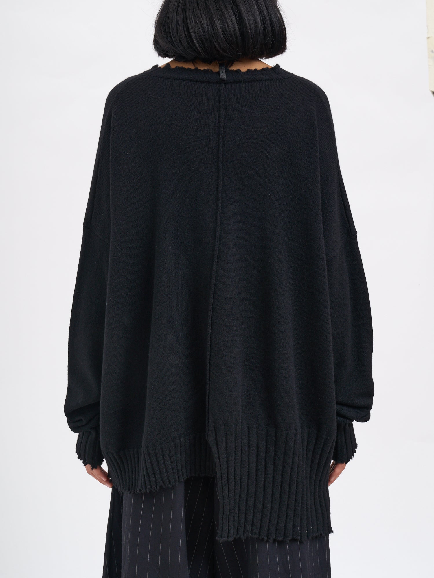 SERIENUMERICA Womens Destroyed-Effect Crewneck Sweater Size 1