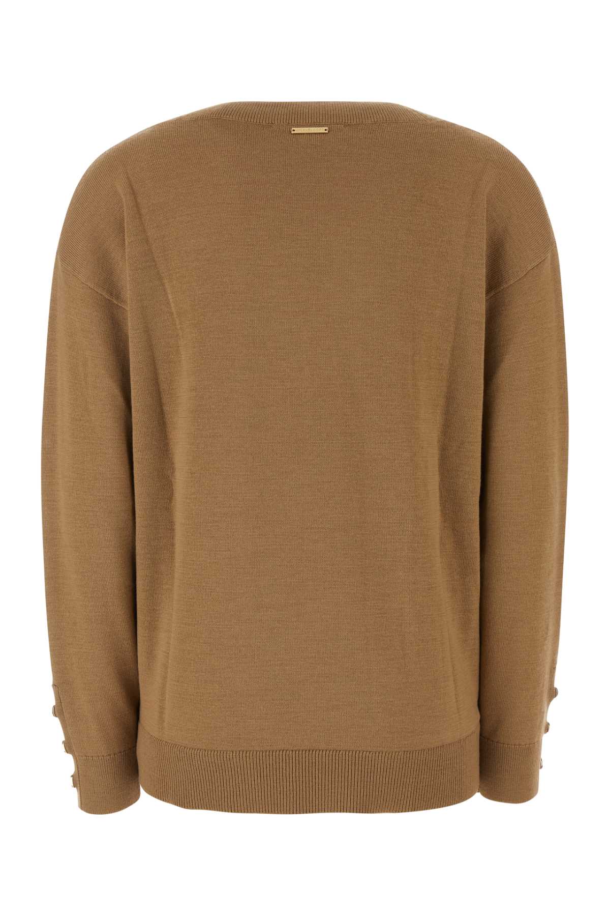 MICHAEL MICHAEL KORS Wool V-Neck Button Sleeve Sweater