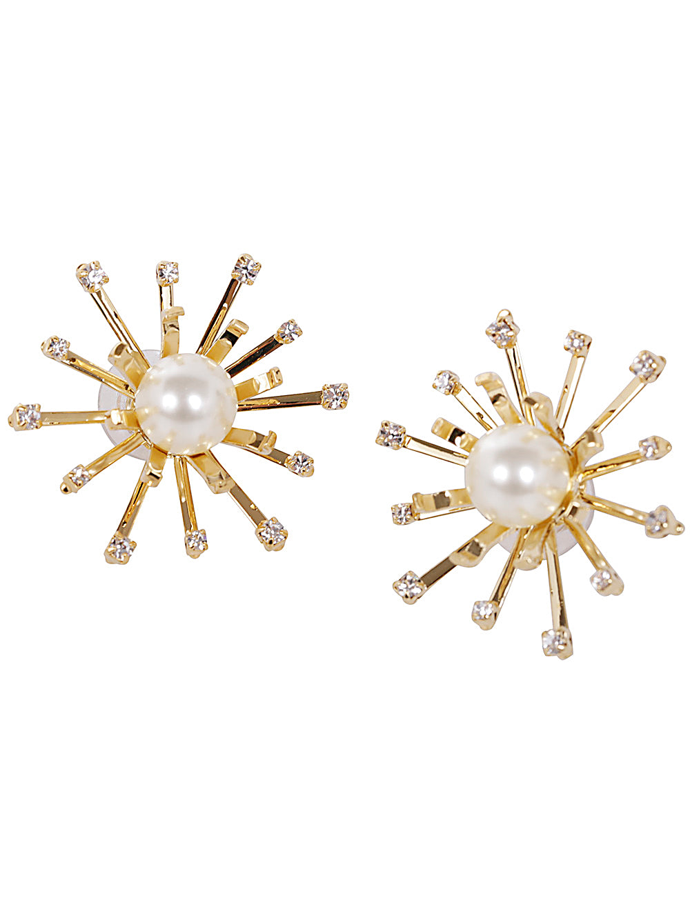HELENE ZUBELDIA Mini Metallic Kiku Earrings Pins