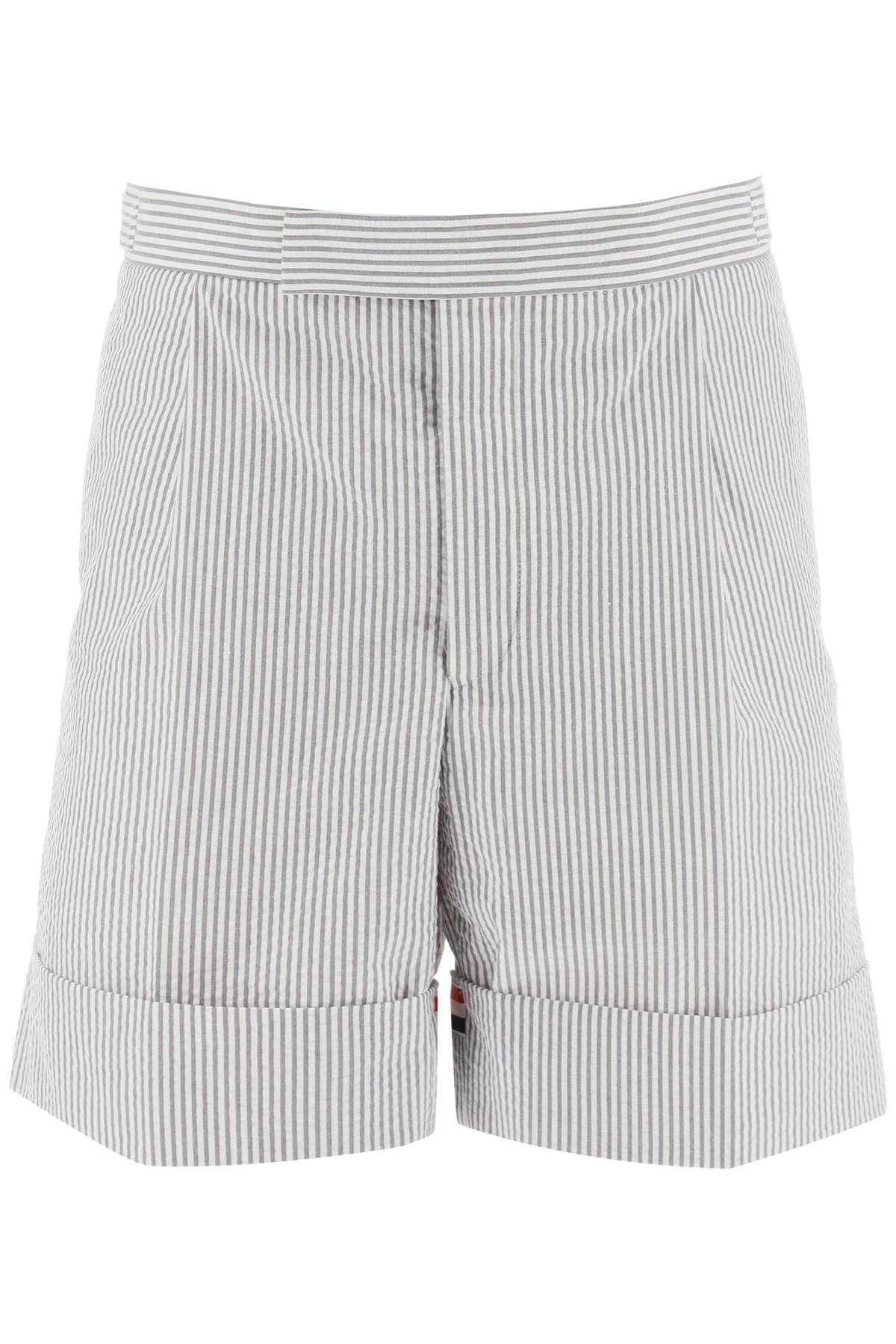 THOM BROWNE Classic Seersucker Mini Shorts for Men