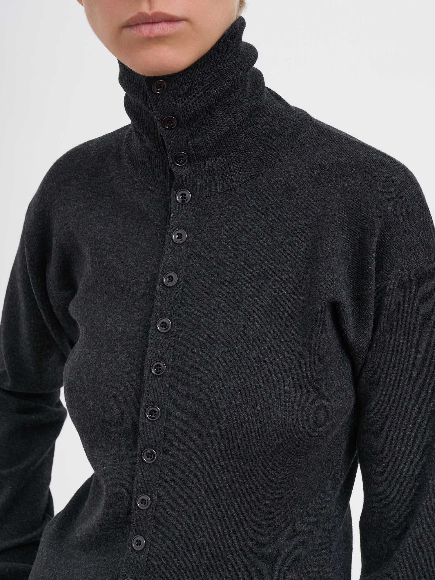 LEMAIRE Fitted High Collar Cardigan
