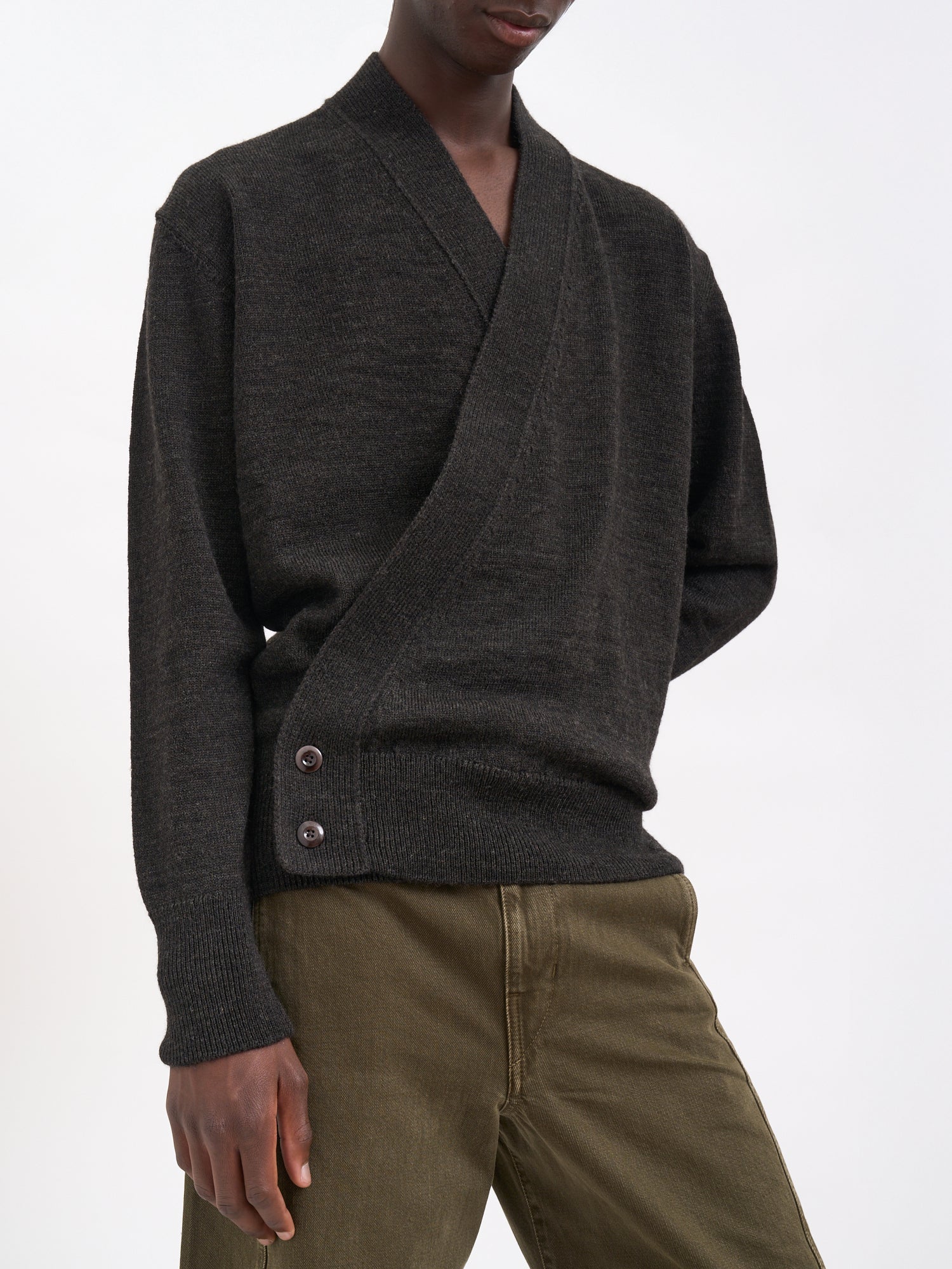 LEMAIRE Alpaca Blend Wrap Cardigan