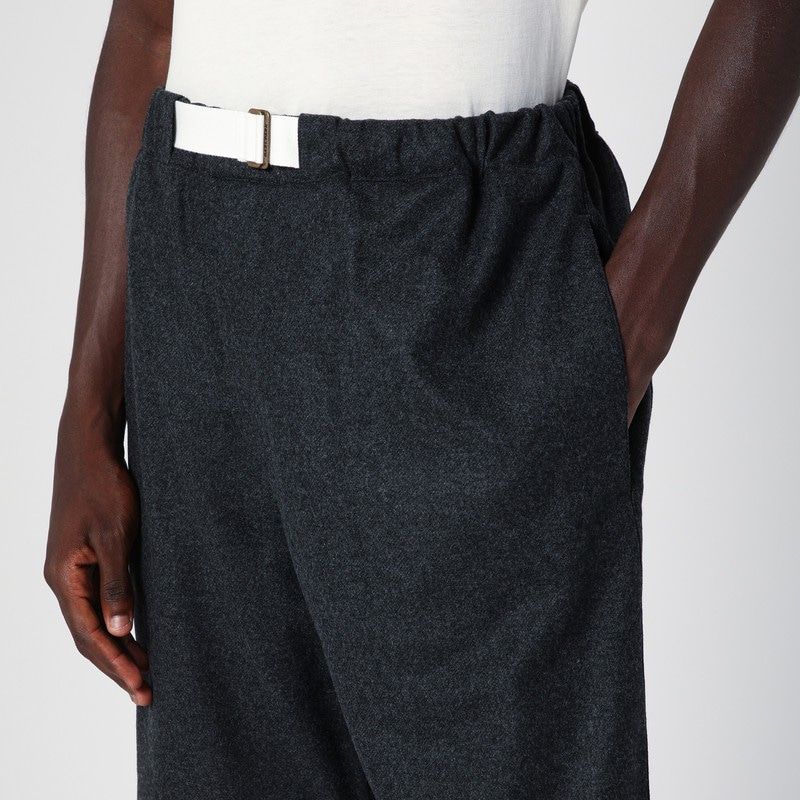 DARKPARK Men's Wool Track Pants with Elastic Waistband