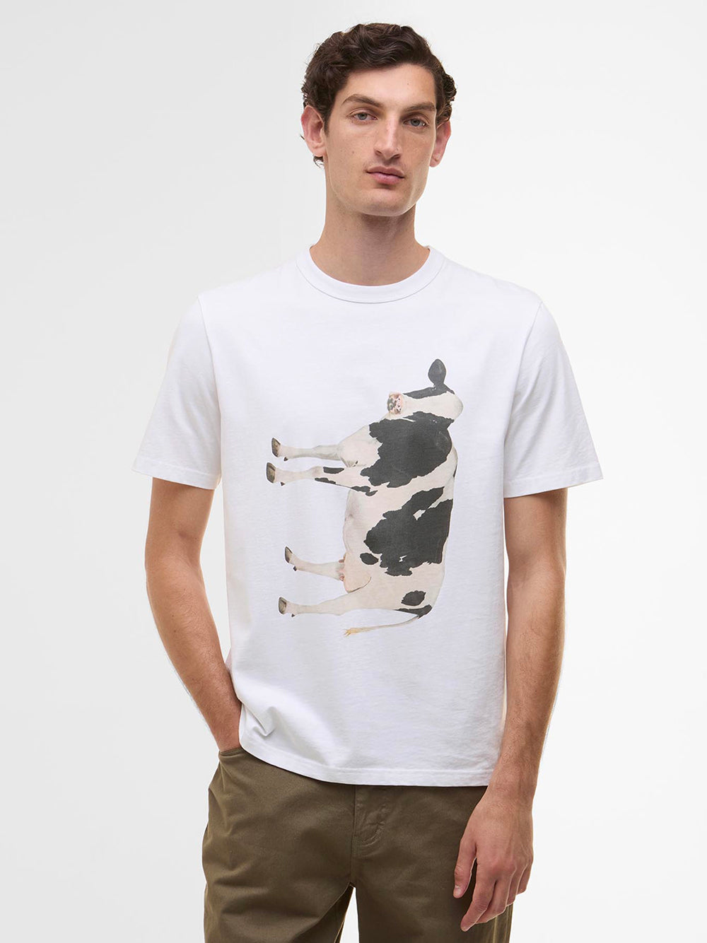 PAUL SMITH LOVES BARBOUR Cow Print T-Shirt for Men - FW25 Collection