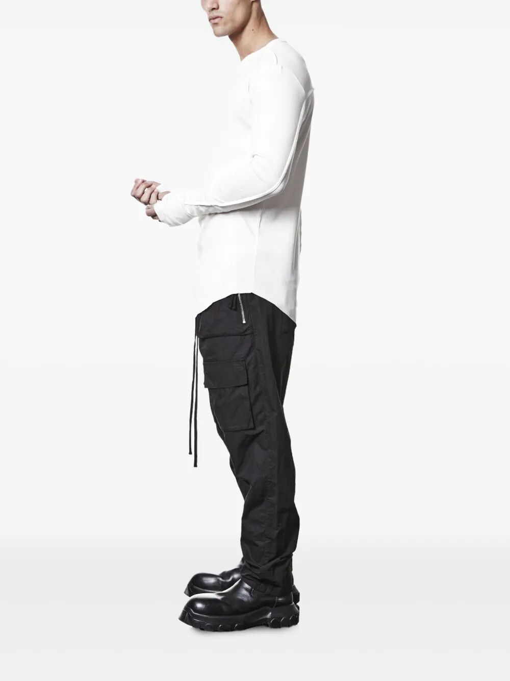 THOM KROM Men's Long Sleeve T-Shirt - Worked Design