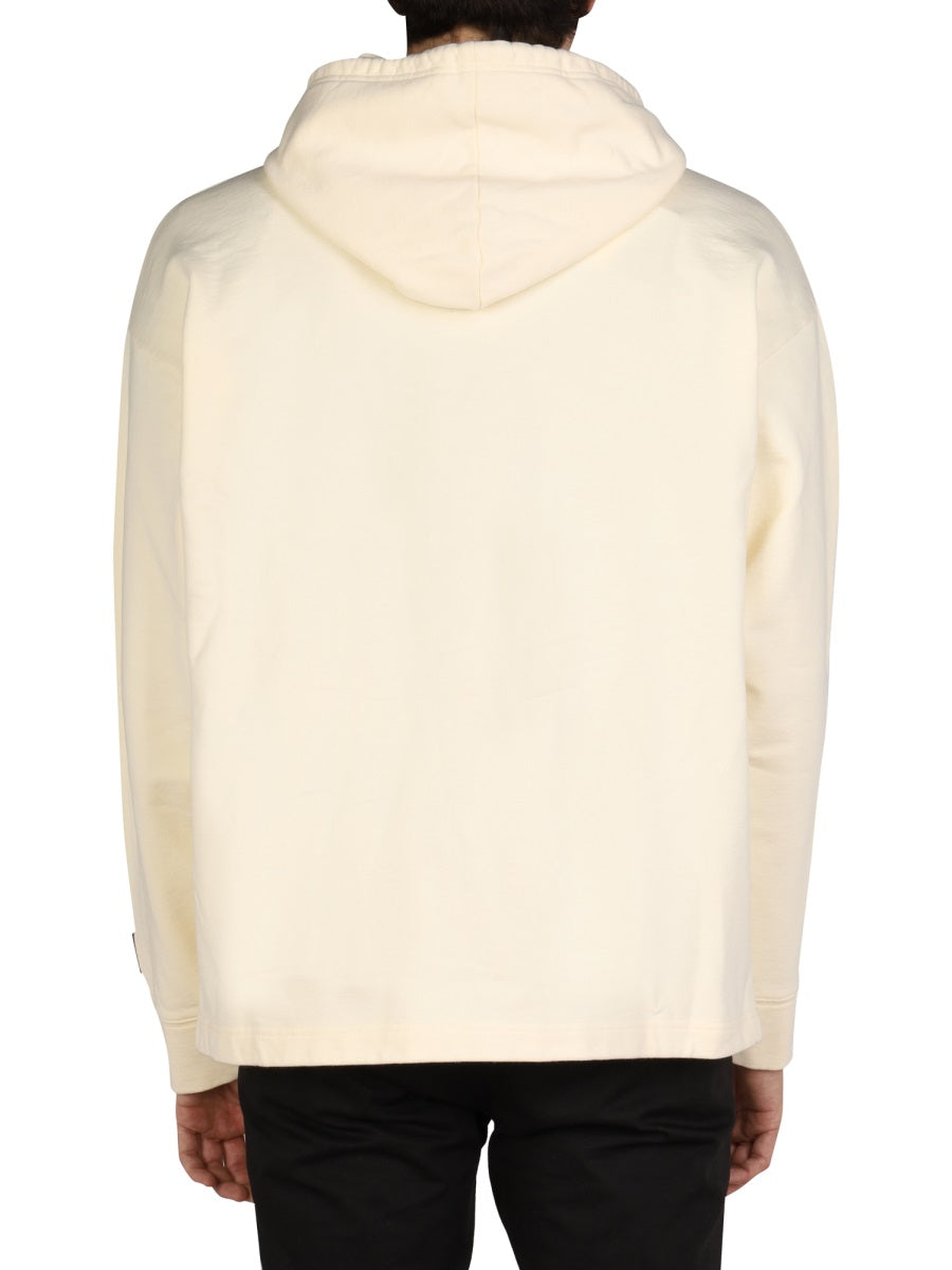 TATRAS Logo Print Sweatshirt with Drawstring Hood - Men's