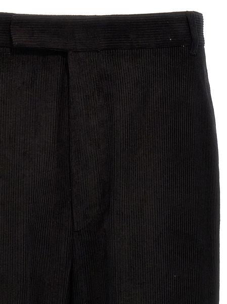 THOM BROWNE Classic Cotton-Polyester Trousers for Men