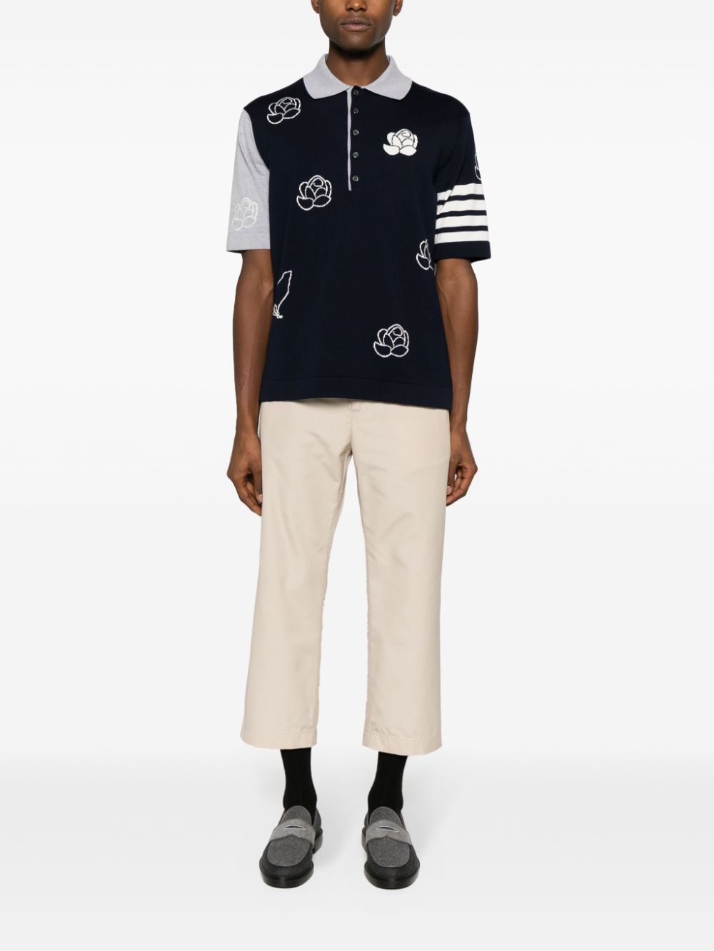 THOM BROWNE Tailored Cropped Straight Trousers - FW24