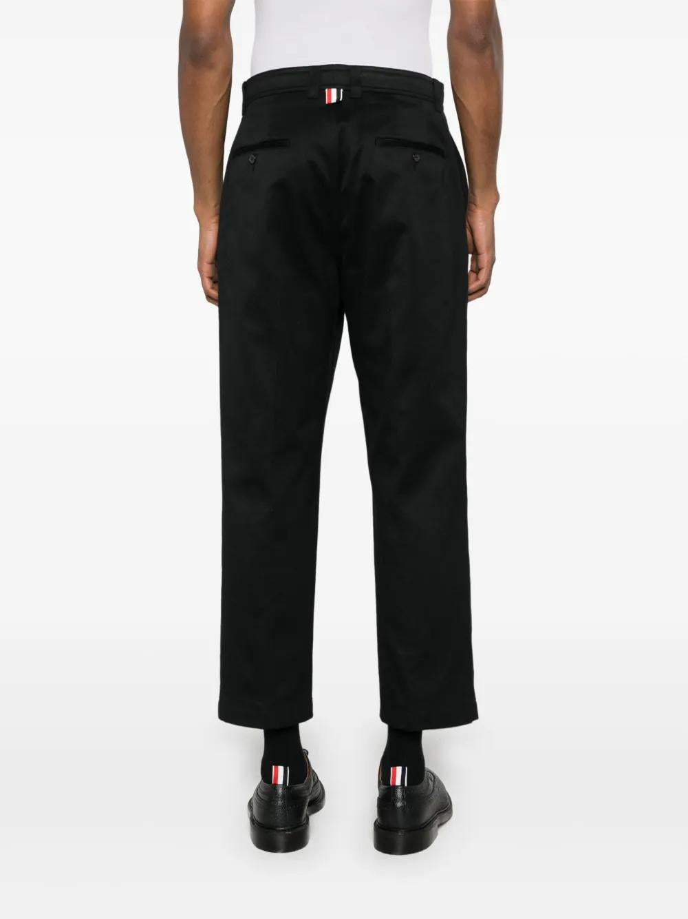 THOM BROWNE Classic Cotton Trousers for Men