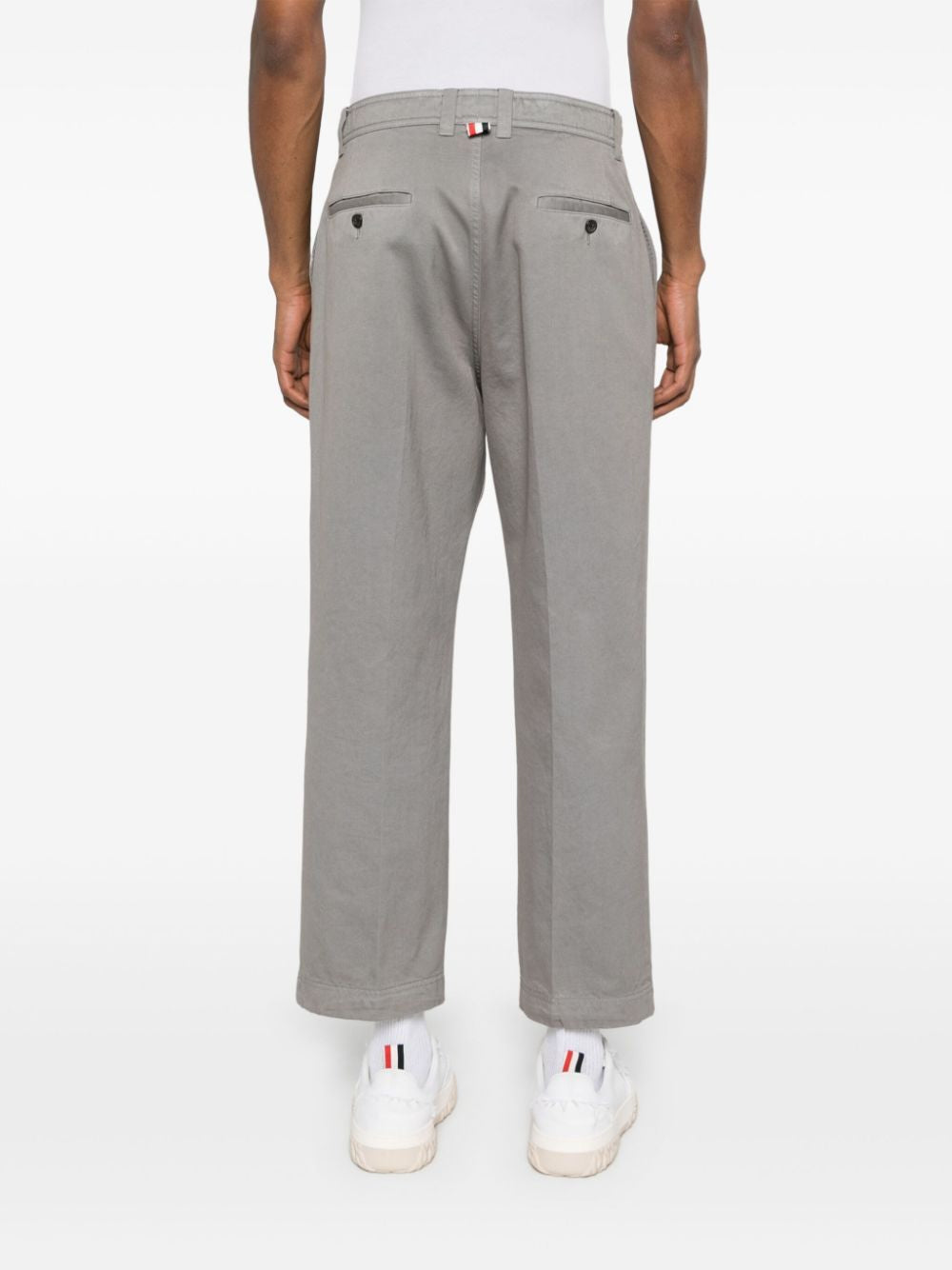 THOM BROWNE RWB Stripe Cotton Chinos for Men
