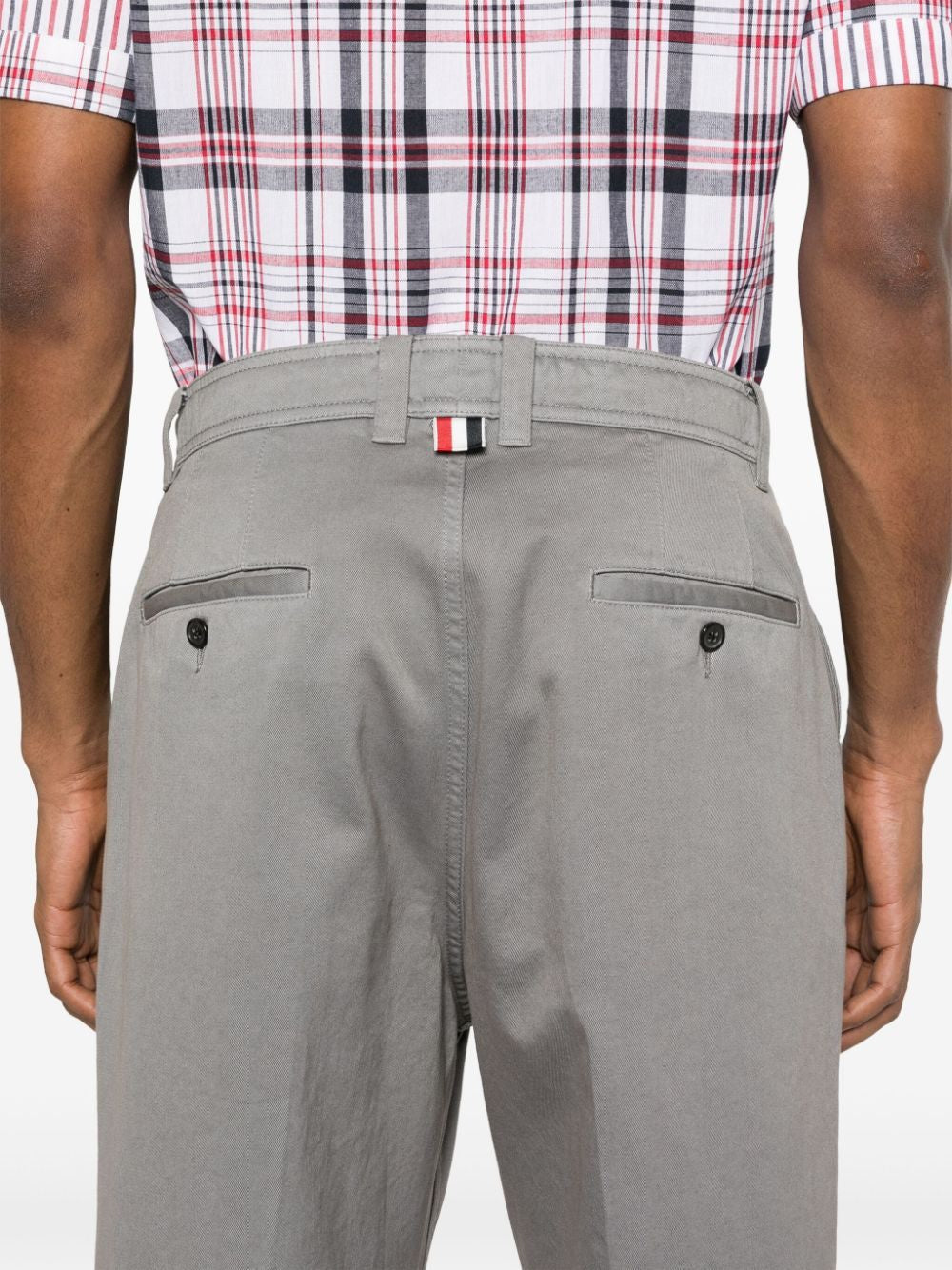 THOM BROWNE RWB Stripe Cotton Chinos for Men