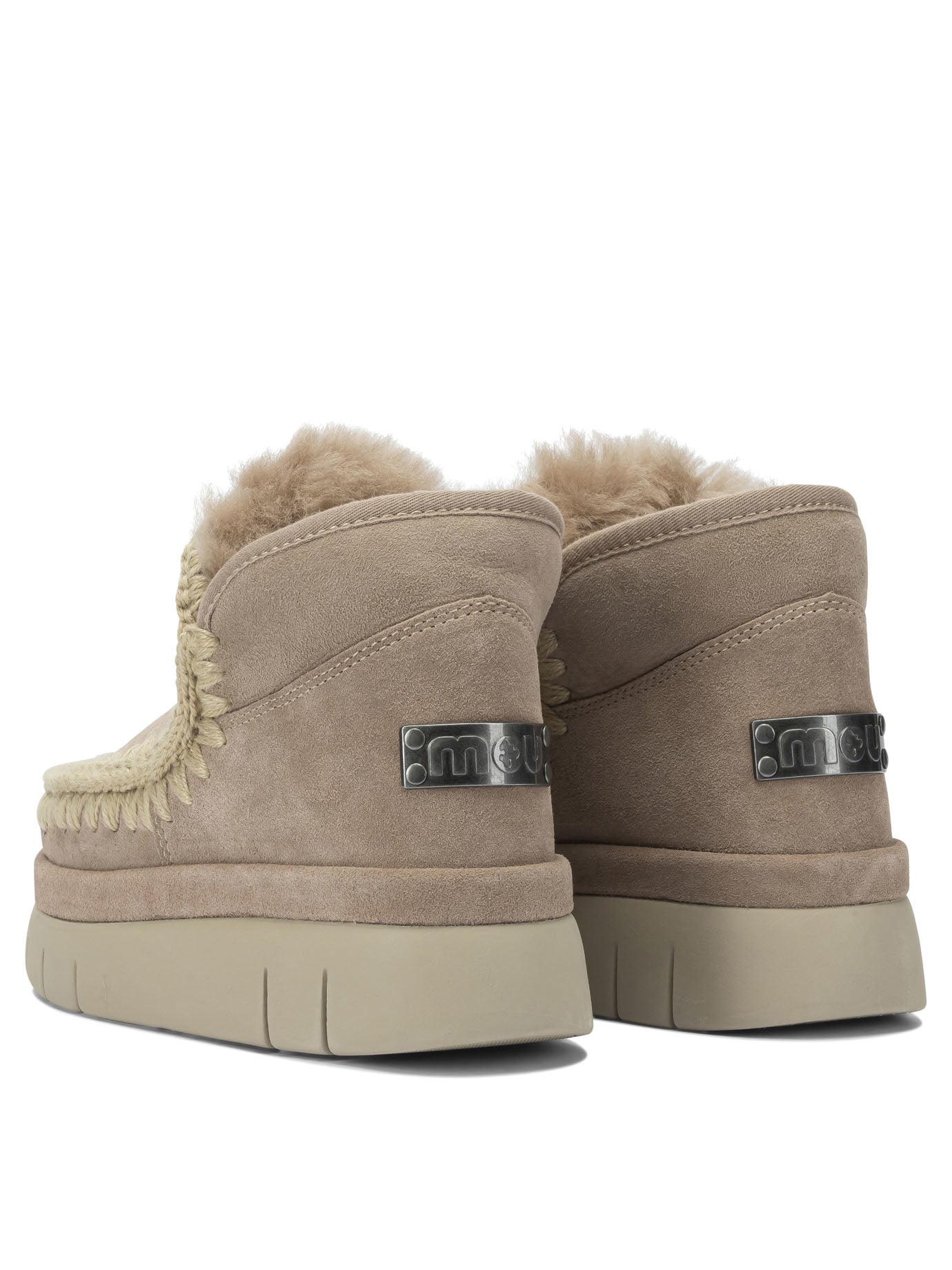 MOU Sheepskin Mini Ankle Boots for Women