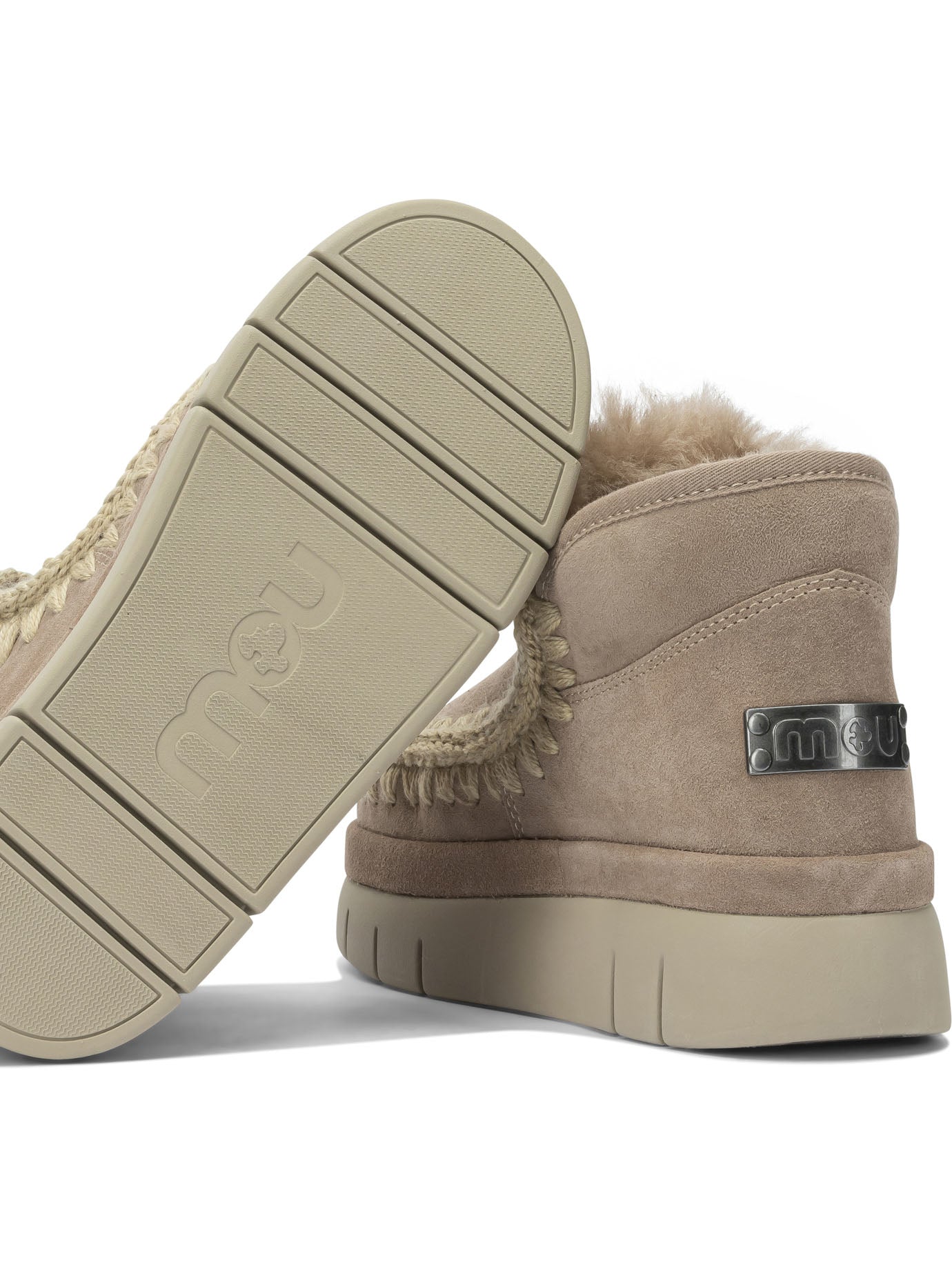 MOU Sheepskin Mini Ankle Boots for Women
