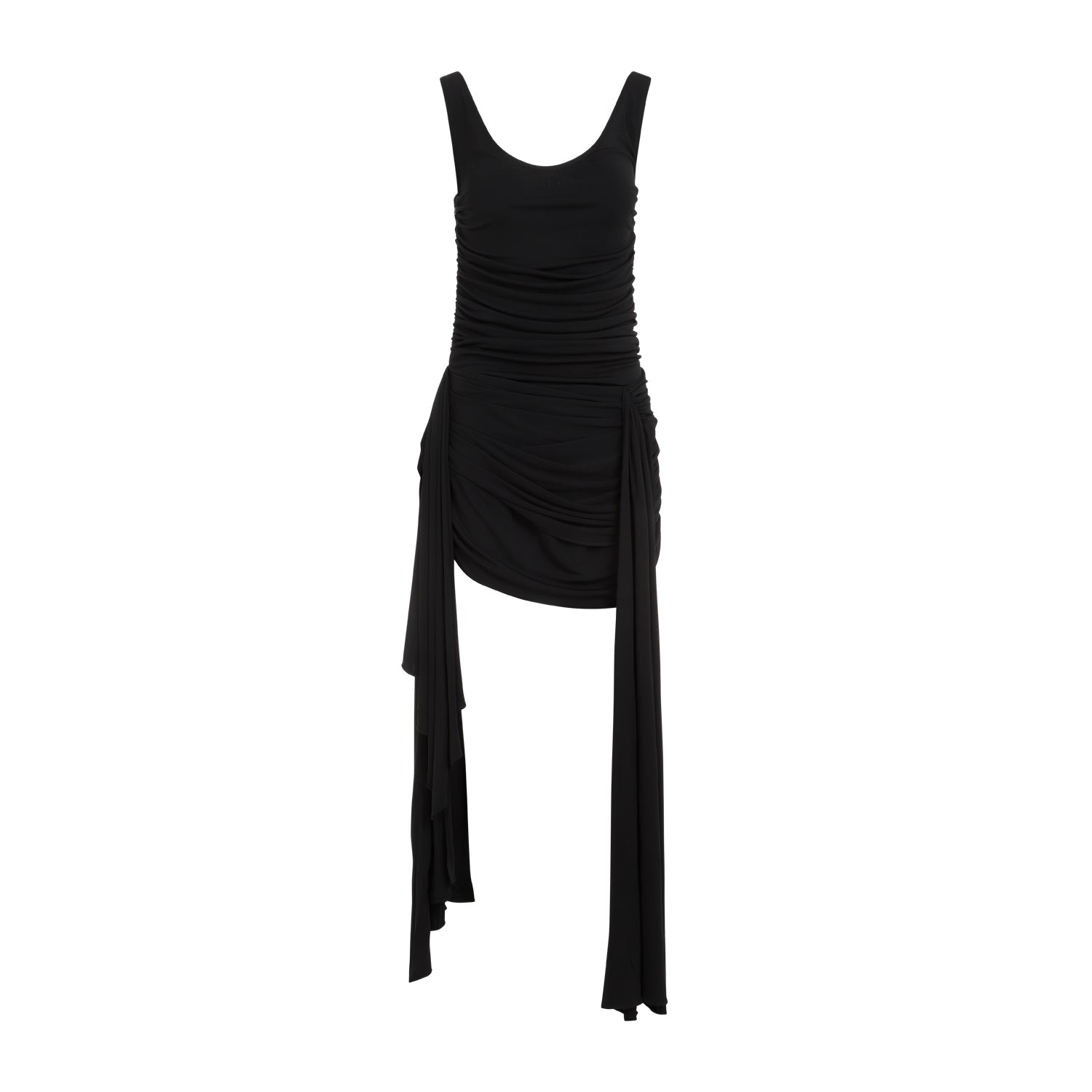 MUGLER Sleeveless Draped Dress