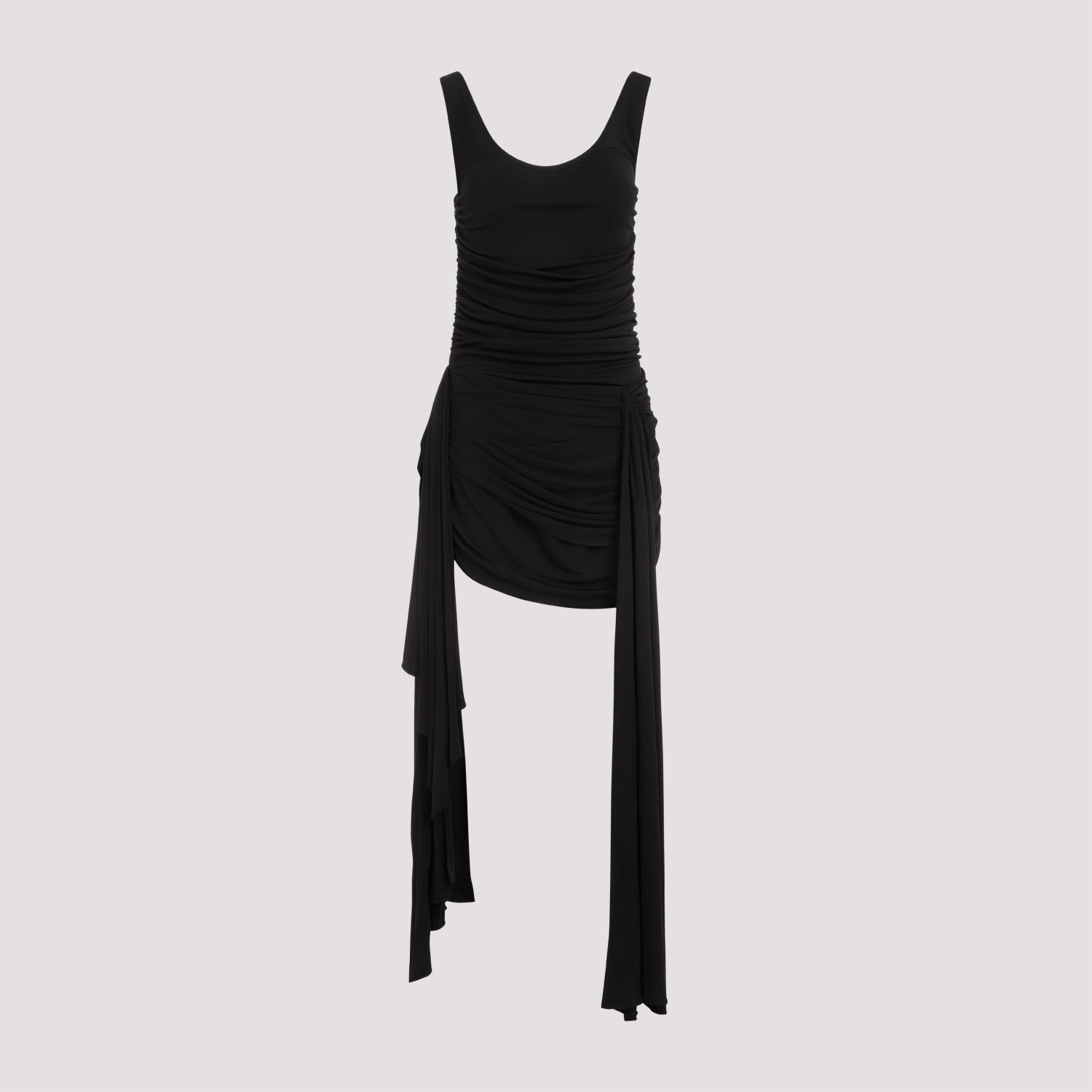 MUGLER Sleeveless Draped Dress
