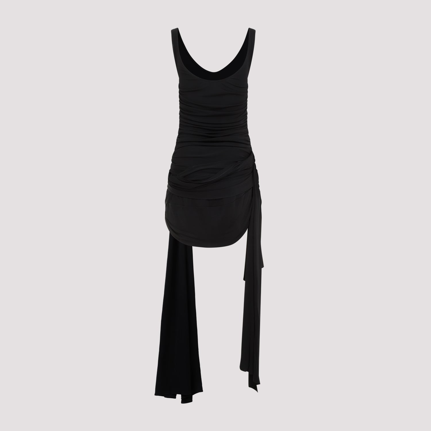 MUGLER Sleeveless Draped Dress