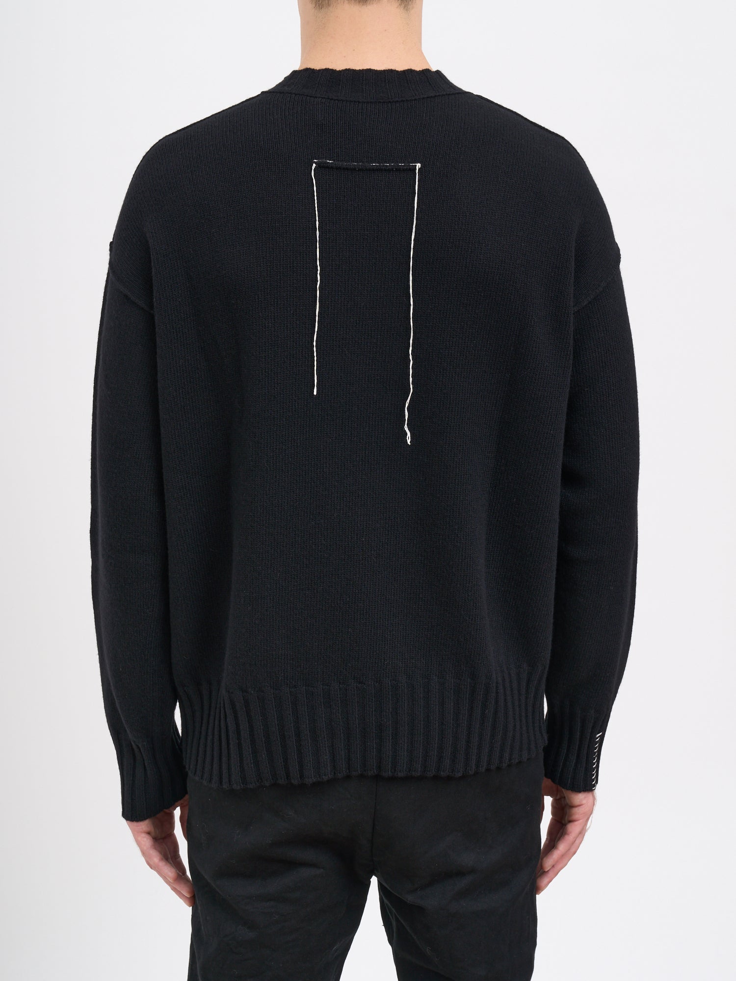 ISABEL BENENATO Men's Cashmere Blend Crew Neck Sweater - Medium