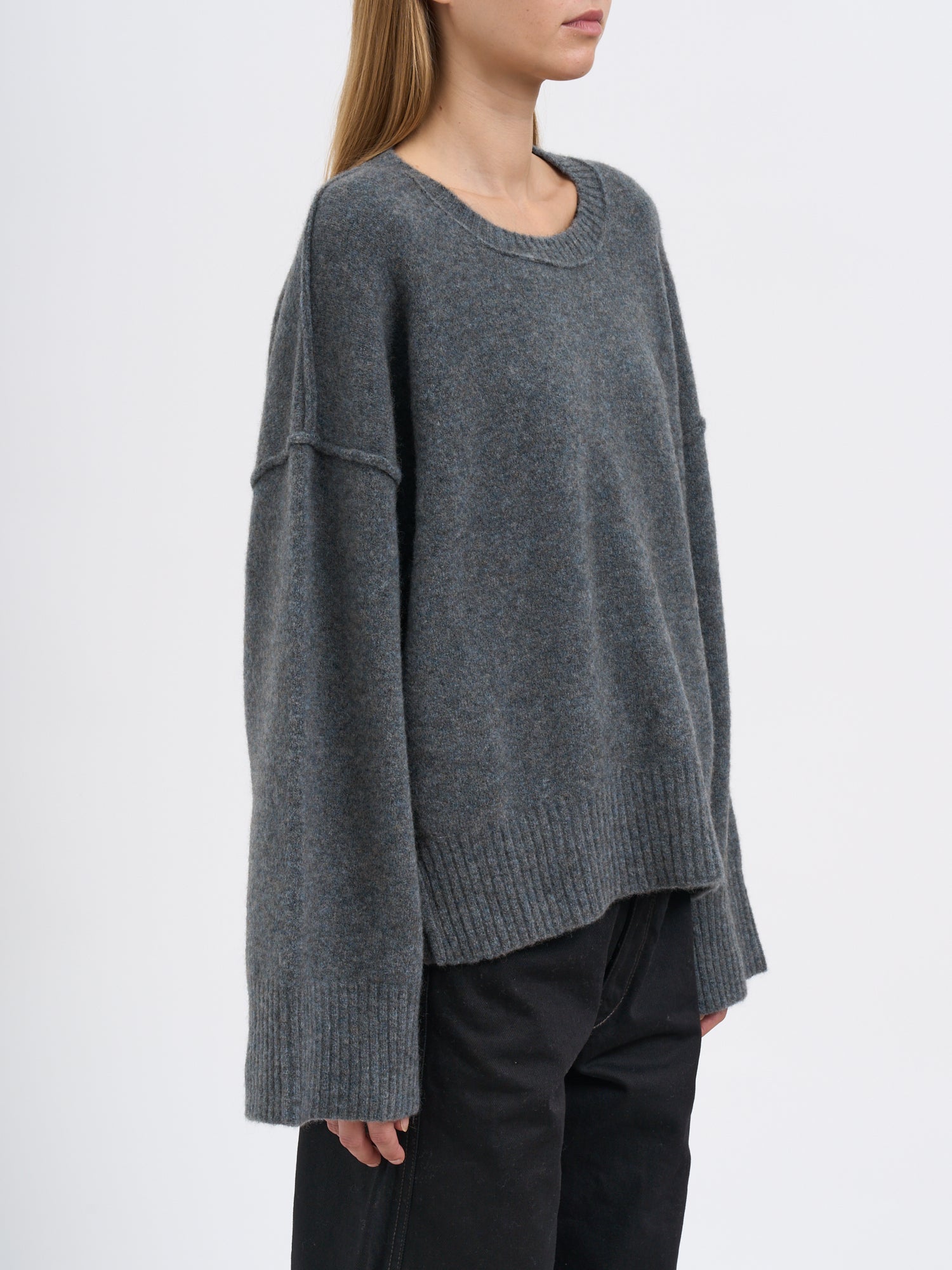 ISABEL BENENATO Oversized Boat Neck Sweater - Size S