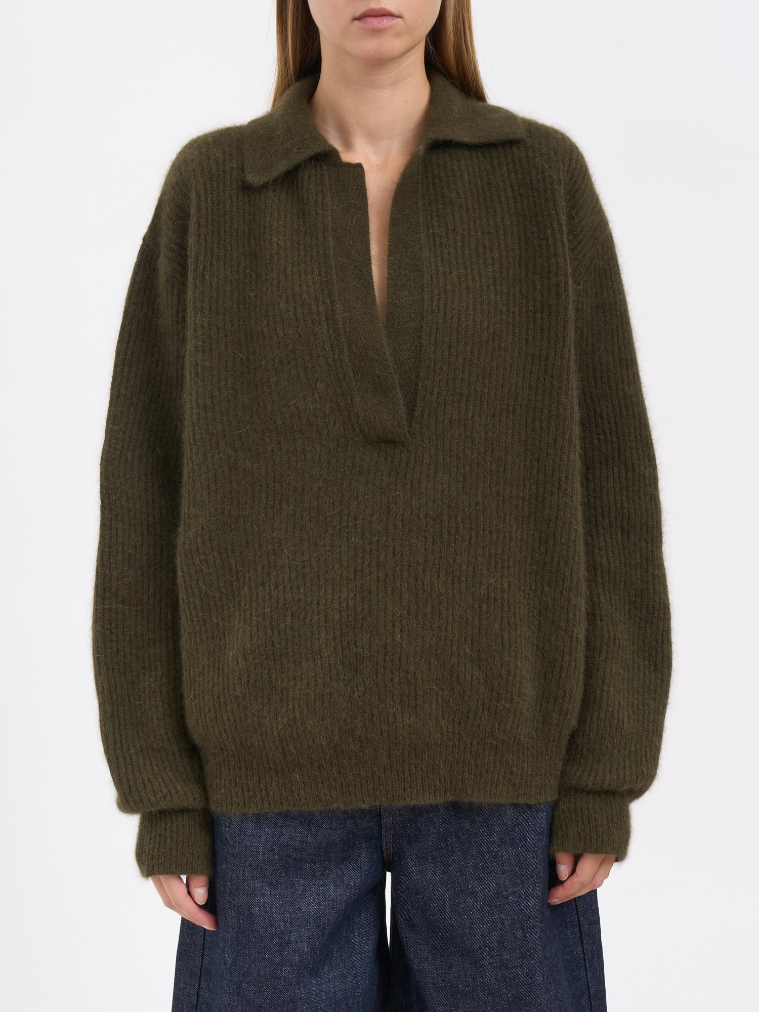 UMA WANG Classic Polo Shirt with Long Sleeves - Women's