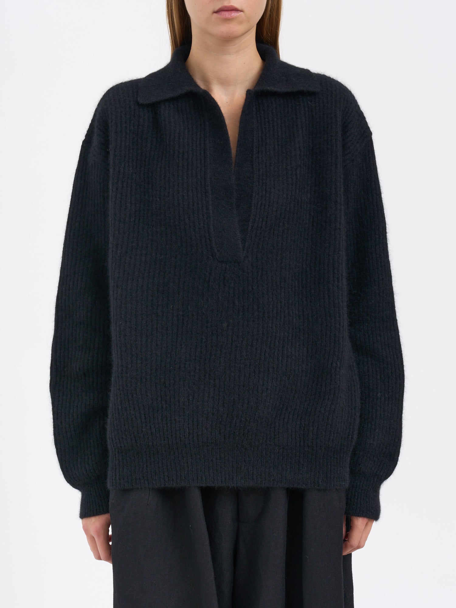 UMA WANG Classic Long Sleeve Polo Shirt - Size S