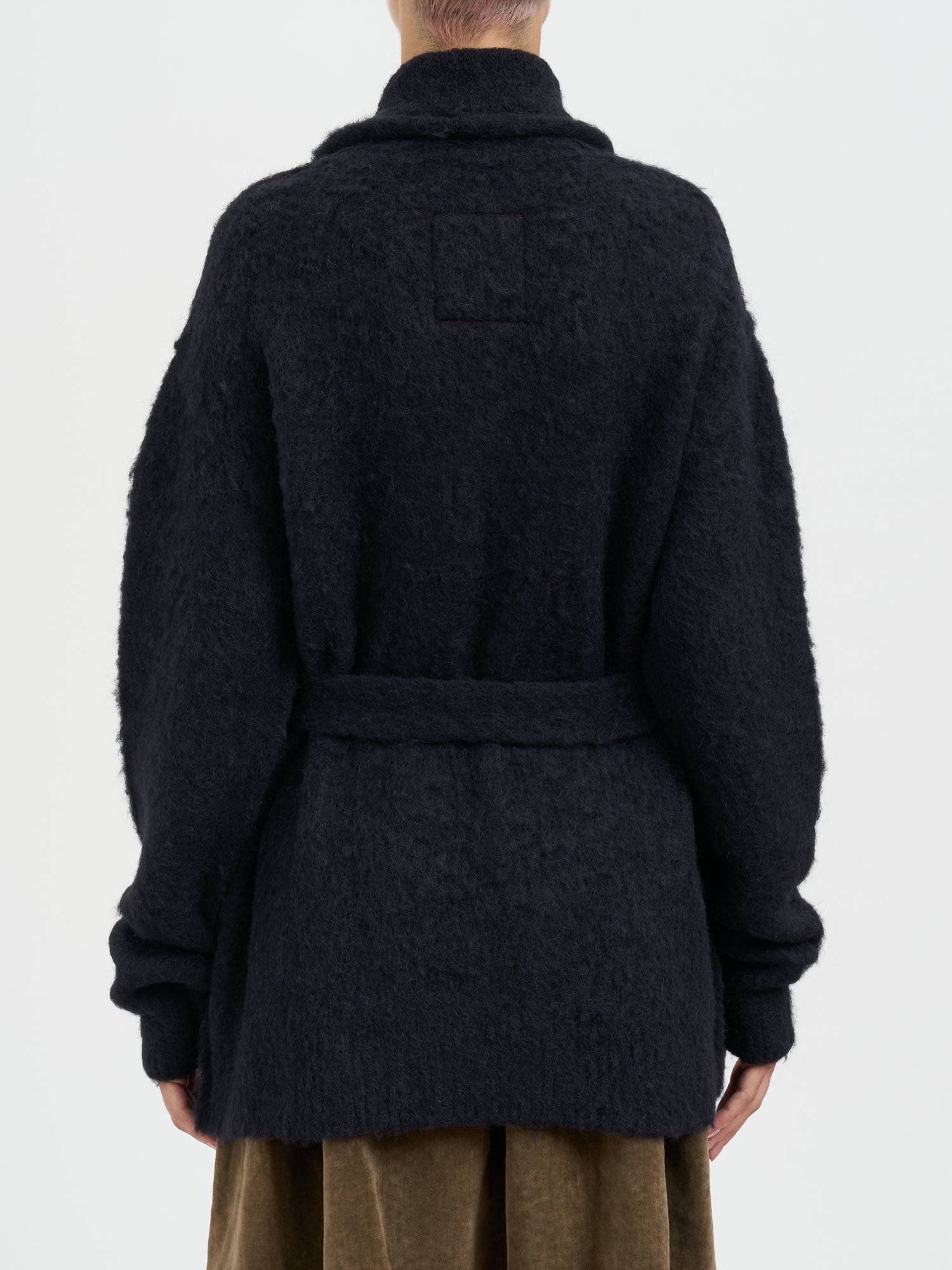 UMA WANG Oversized Wool Cardigan with Belted Waist - Size S