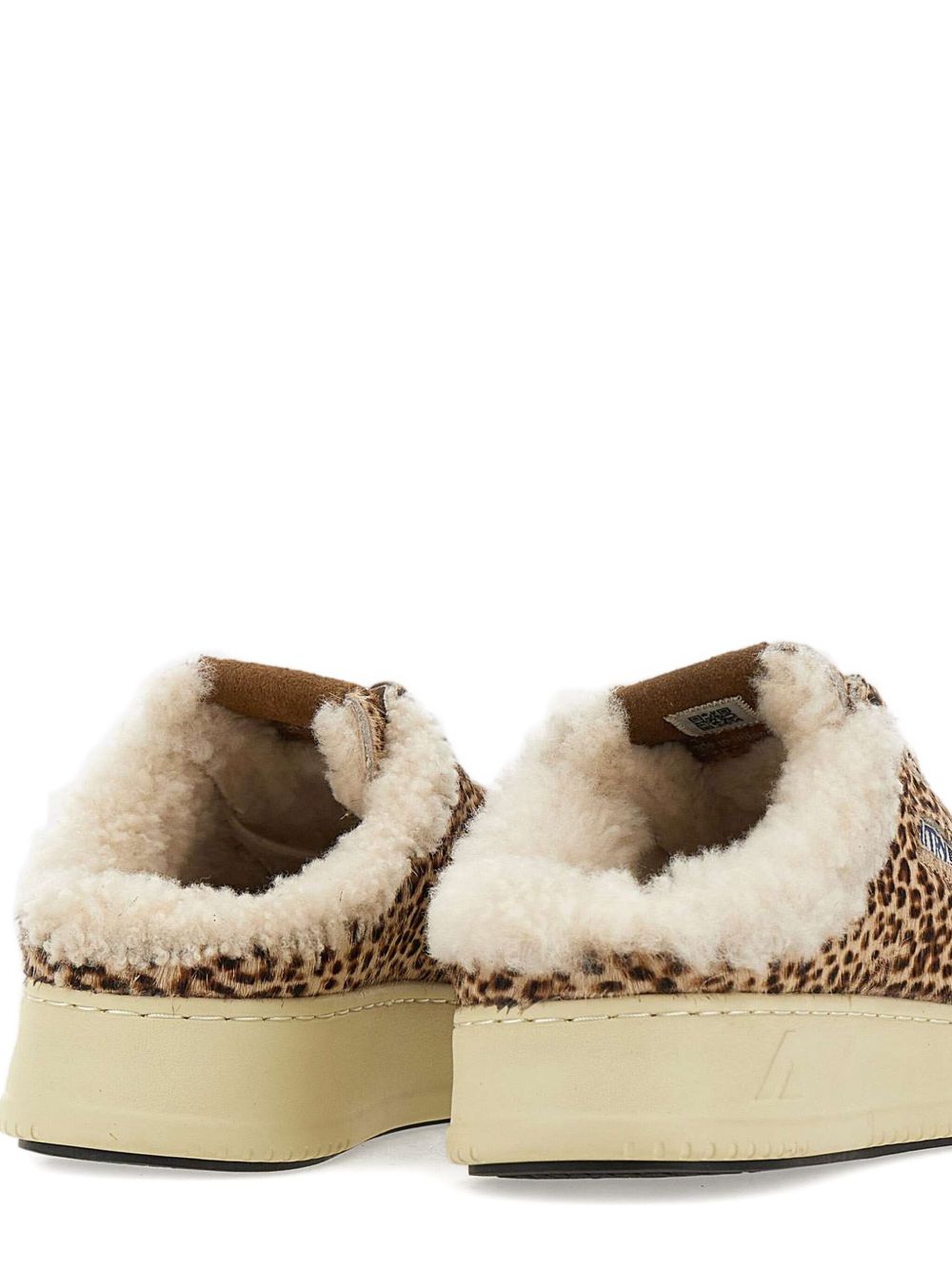 AUTRY Shearling Trim Lace-Up Sneakers for Women