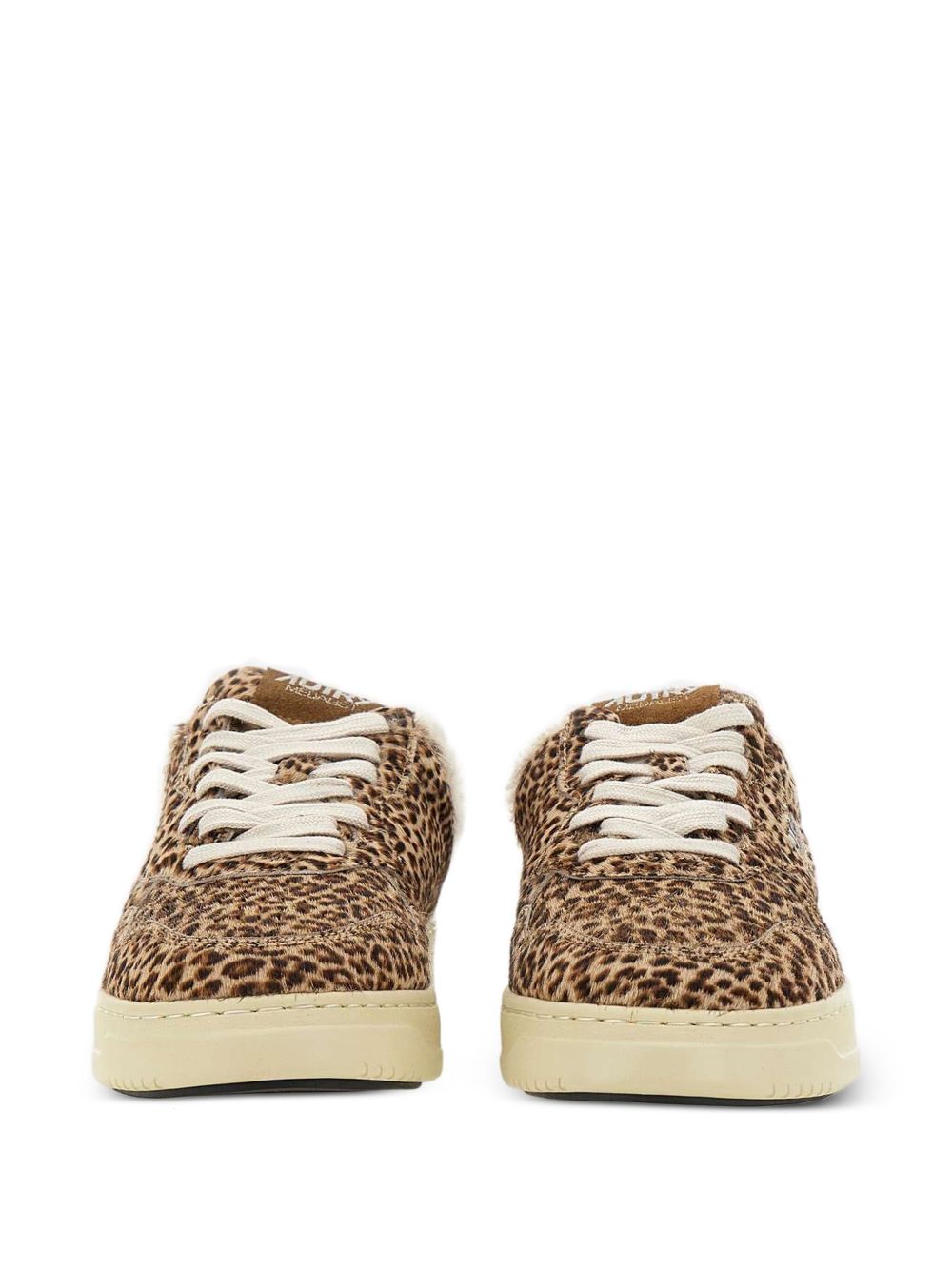 AUTRY Shearling Trim Lace-Up Sneakers for Women