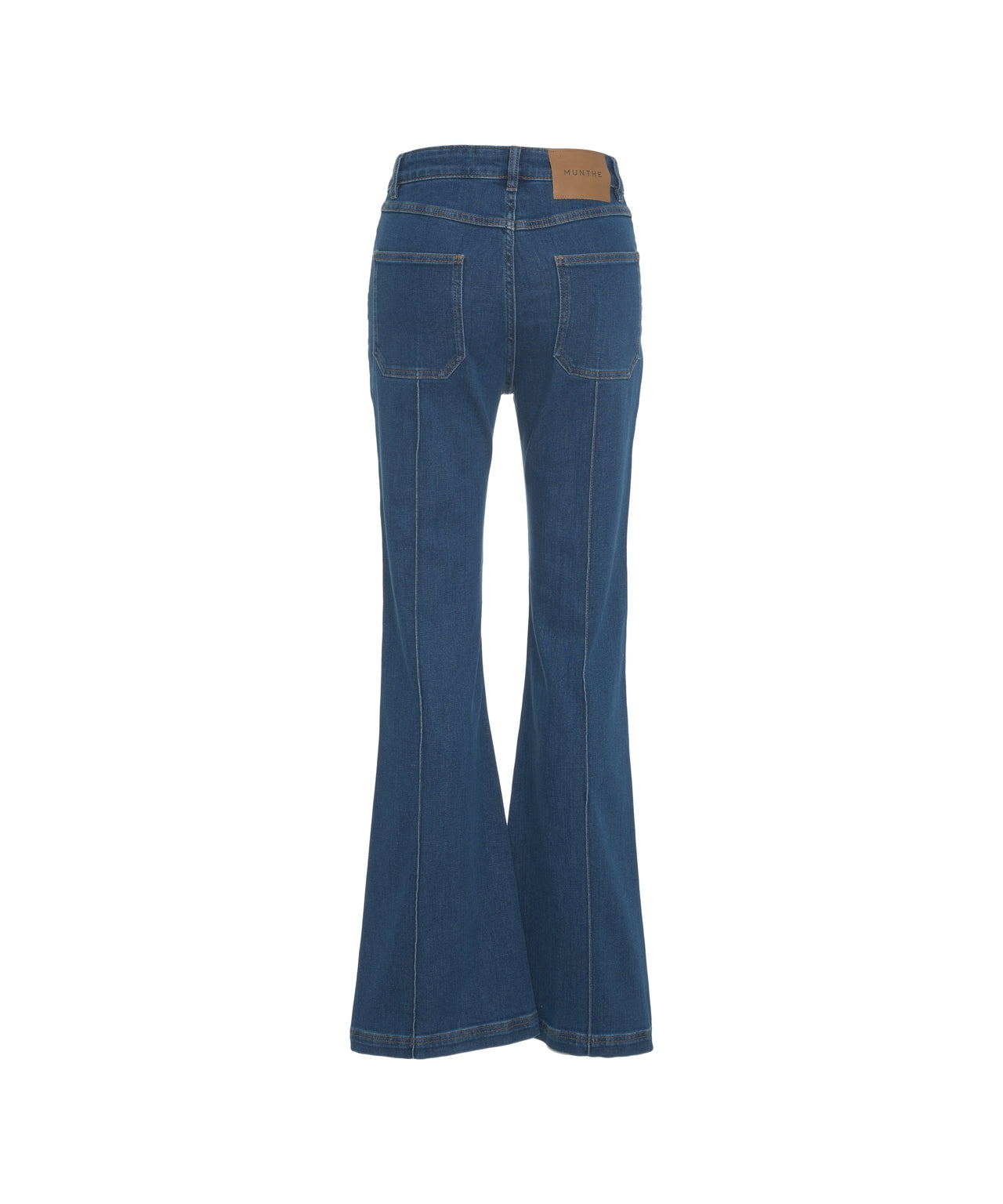MUNTHE Flared High-Waist Jeans with Flap Pockets