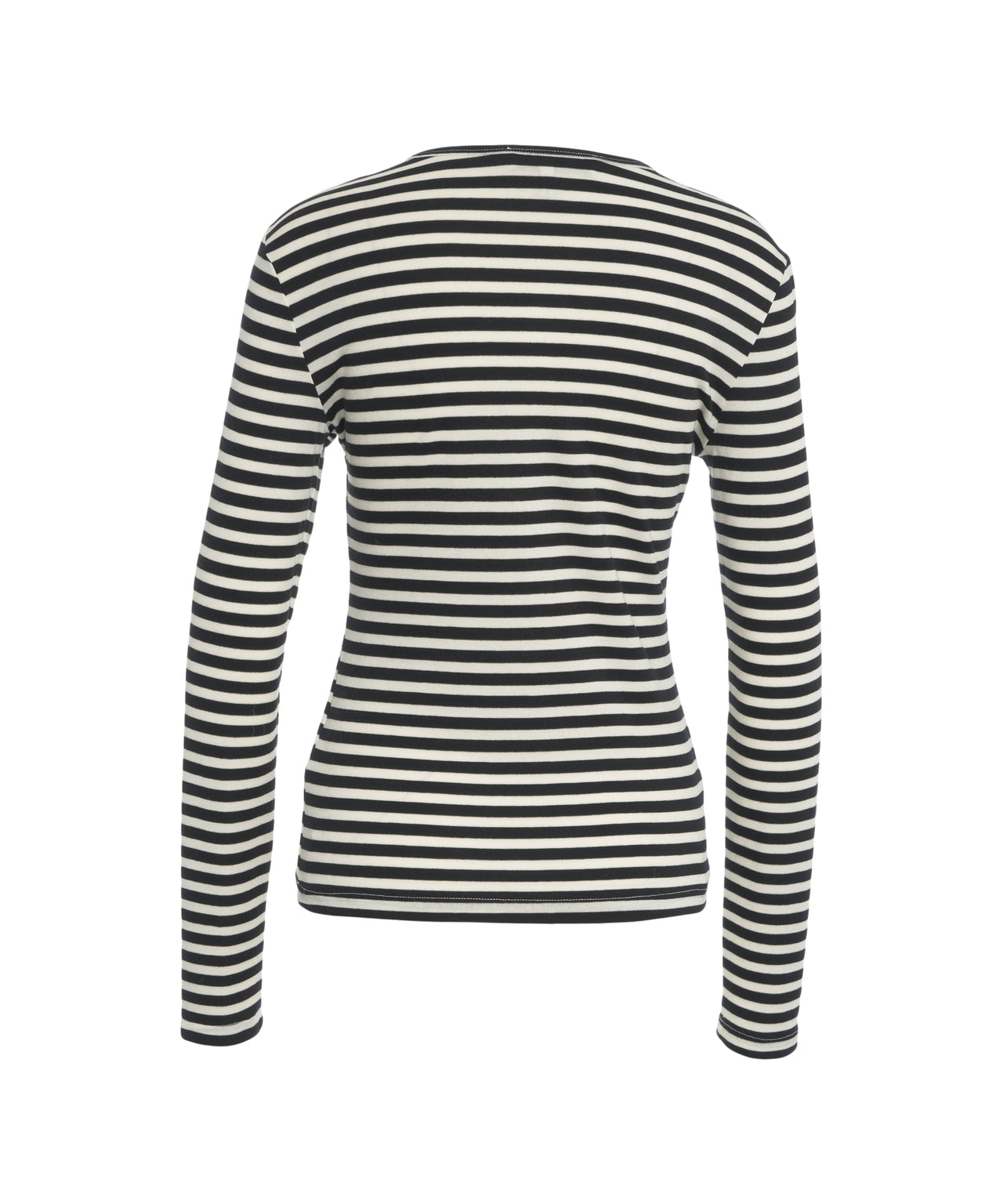 MUNTHE Striped Knit Top with Half-Button Placket