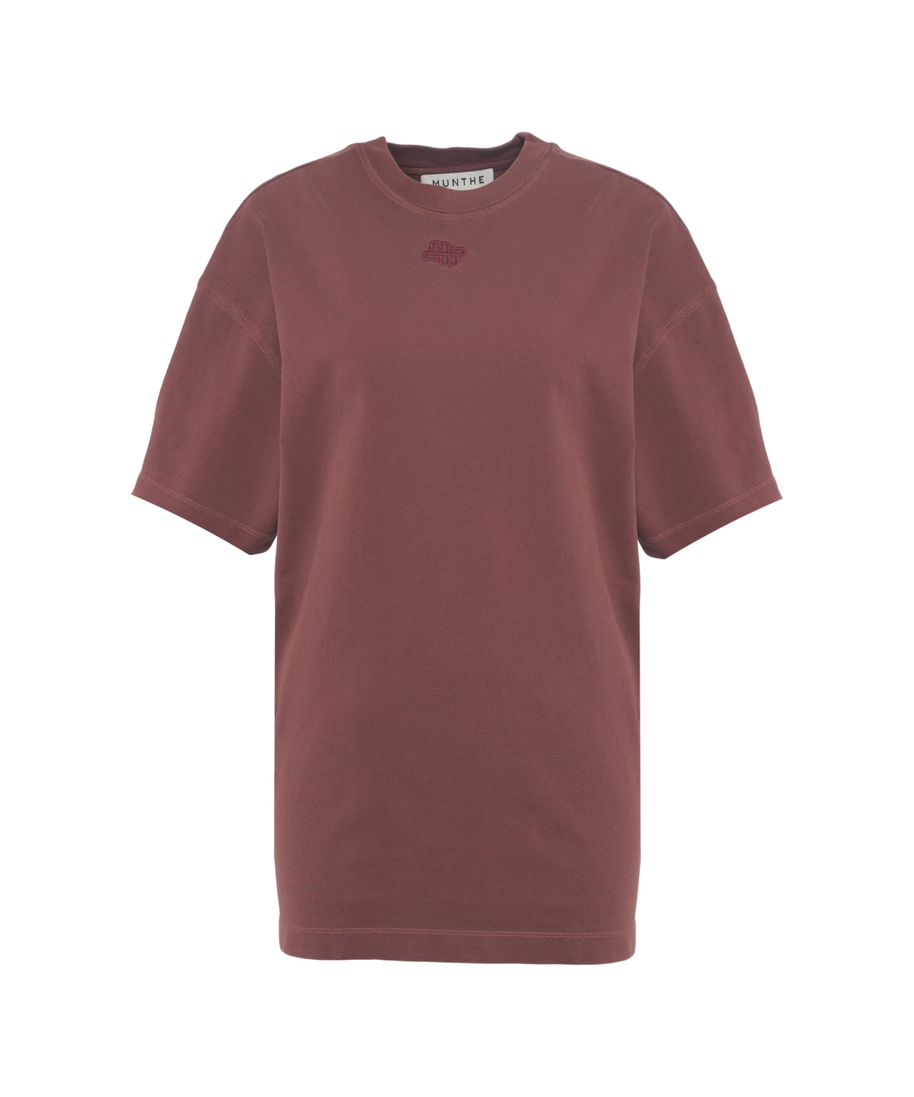 MUNTHE Oversized T-Shirt with Classic Round Neck